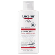 Eucerin Baby Eczema Relief Cream Body Wash, Fragrance Free Eczema Body Wash for Babies with Colloidal Oatmeal, 13.5 Fl Oz Bottle