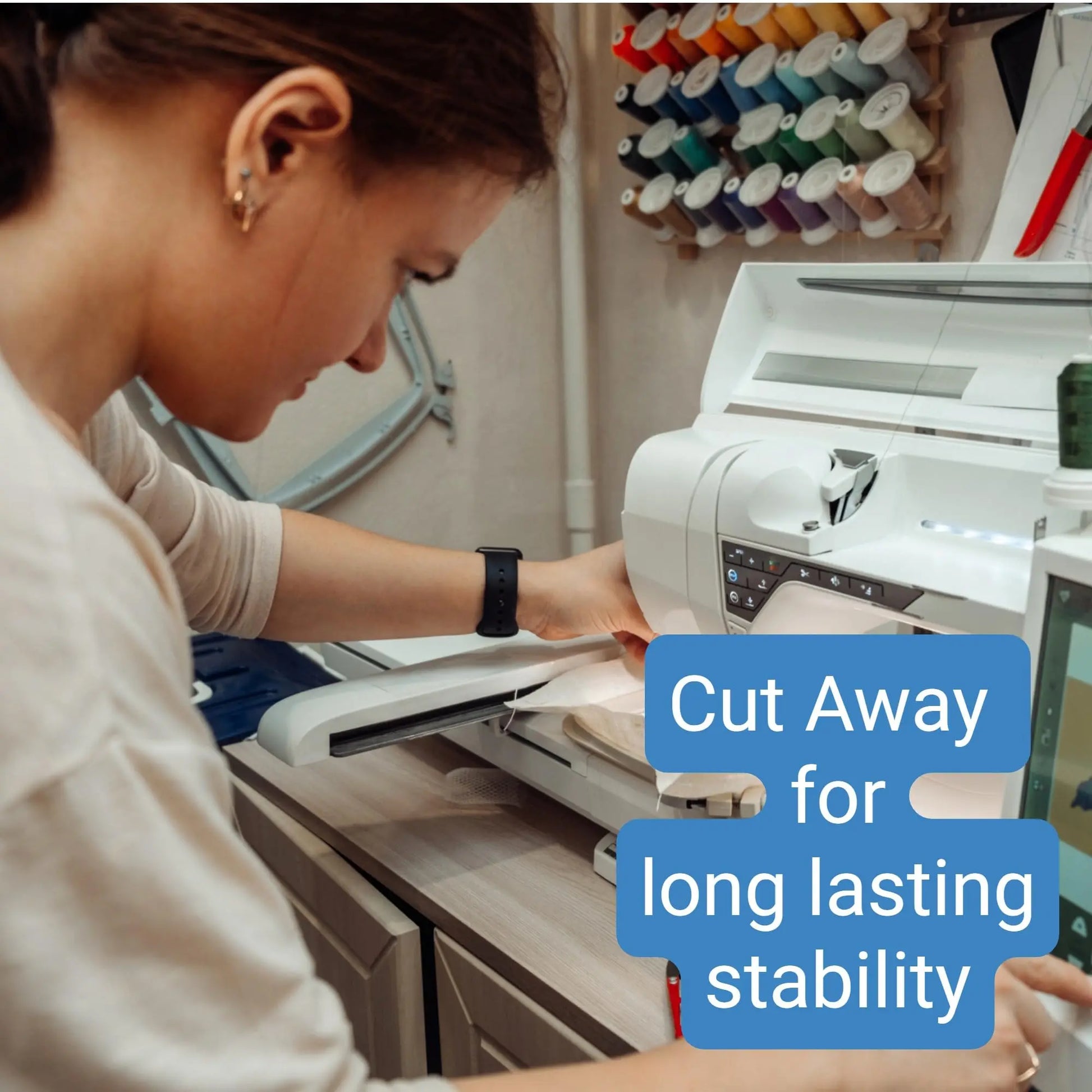 Cut Away Embroidery Stabilizer Roll 12" x 50 Yd – 2.5 oz Cutaway by H.B.I. Products