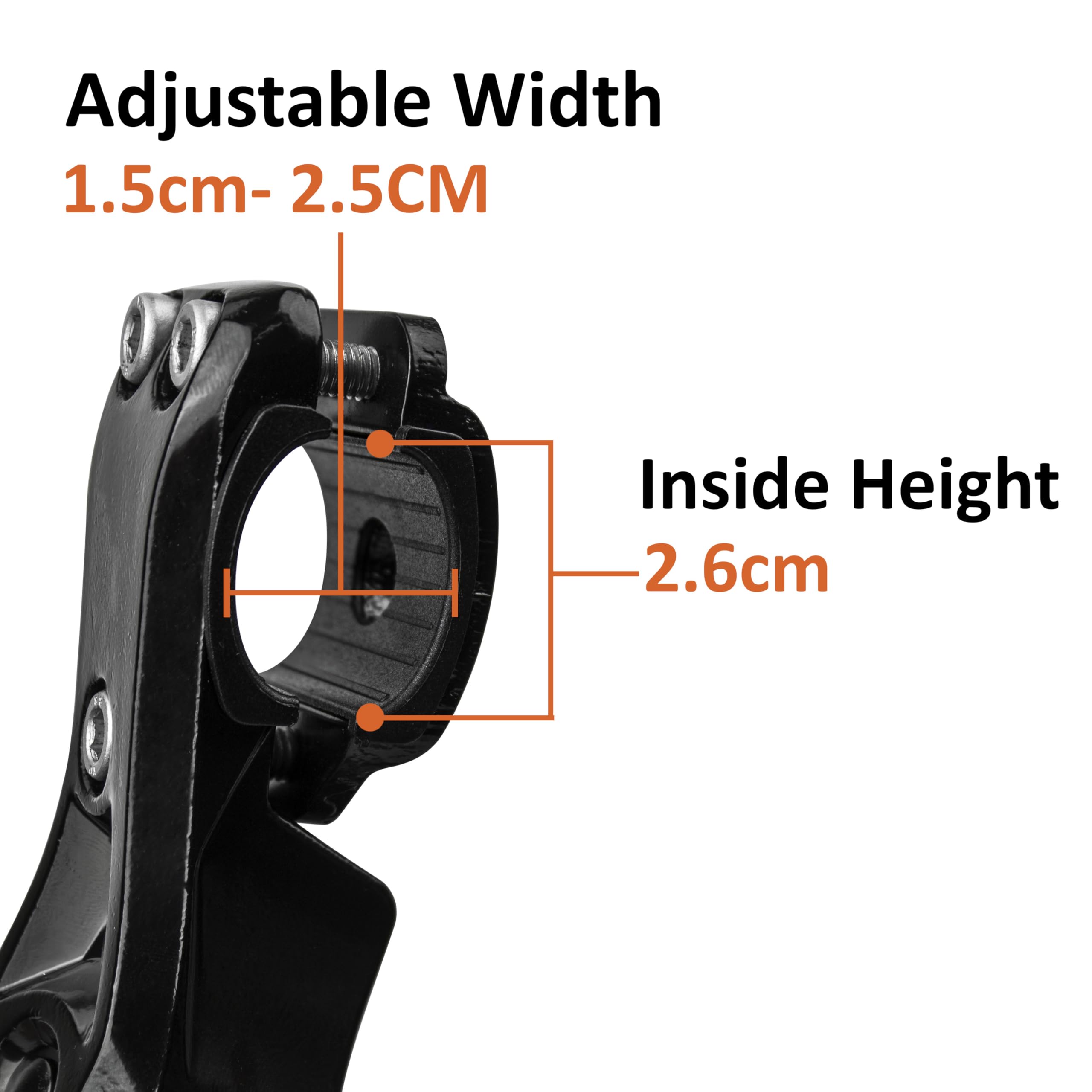 BV Rear Bike Stand for 24"-28" Bikes - Adjustable Bike Kickstand for Adult Bike with 8 Height Levels, Non-Slip Foot & Clamp Grip - Weather-Resistant Aluminum Alloy Bicycle Stand for Road, Mountain BMX