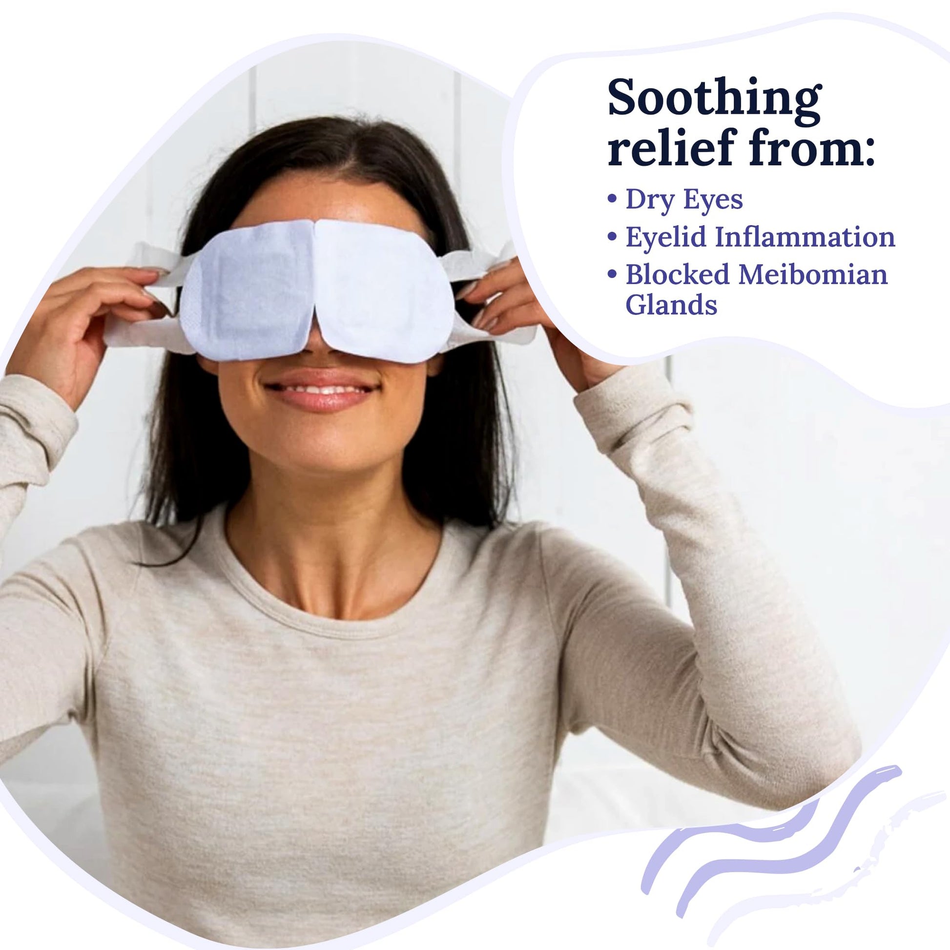CorneaCare Rest: Self Heating Warm Compress for Dry Eyes | Heated Eye Mask for Fast Relief | No Microwave or Washcloth Needed | Travel Ready | 30 Count