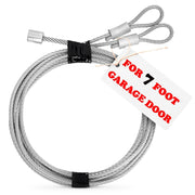 Garage Door Cables for 7 ft Door - 8 ft 6 inch Long, Heavy-Duty Steel Galvanized Cables Pack of 2 | Rust-Proof Corrosion-Resistant Garage Door Cable Replacement Kit, Halloween Skeleton Accessories