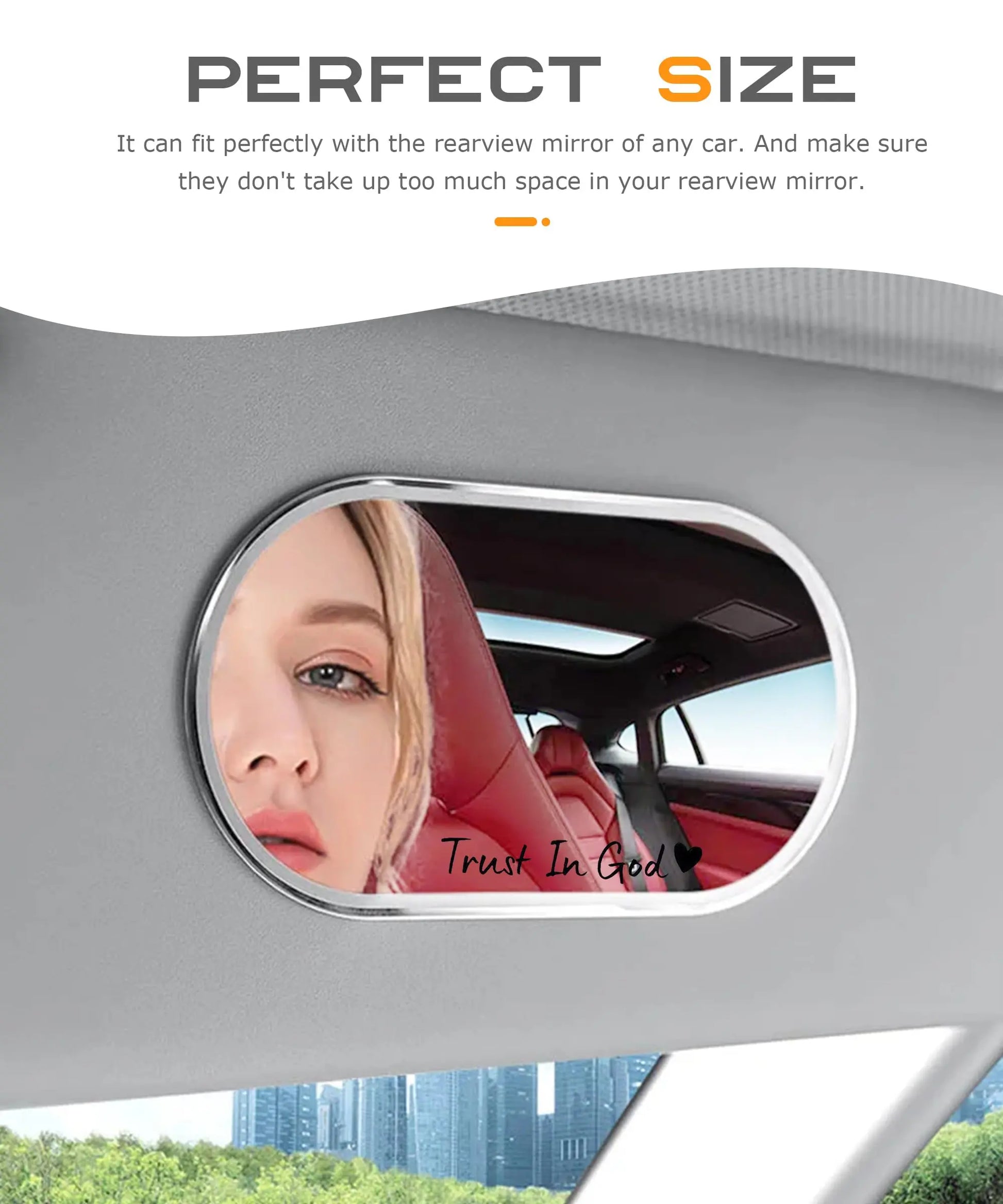 SCUARI 4PCS Car Stickers,Cars Decals,Car Accessories Trust in God Rearview Mirror Sticker,Auto Stickers and Decals,Auto Decals for Women,Trust in God Mirror Decoration,Fits Most Vehicles (Black)
