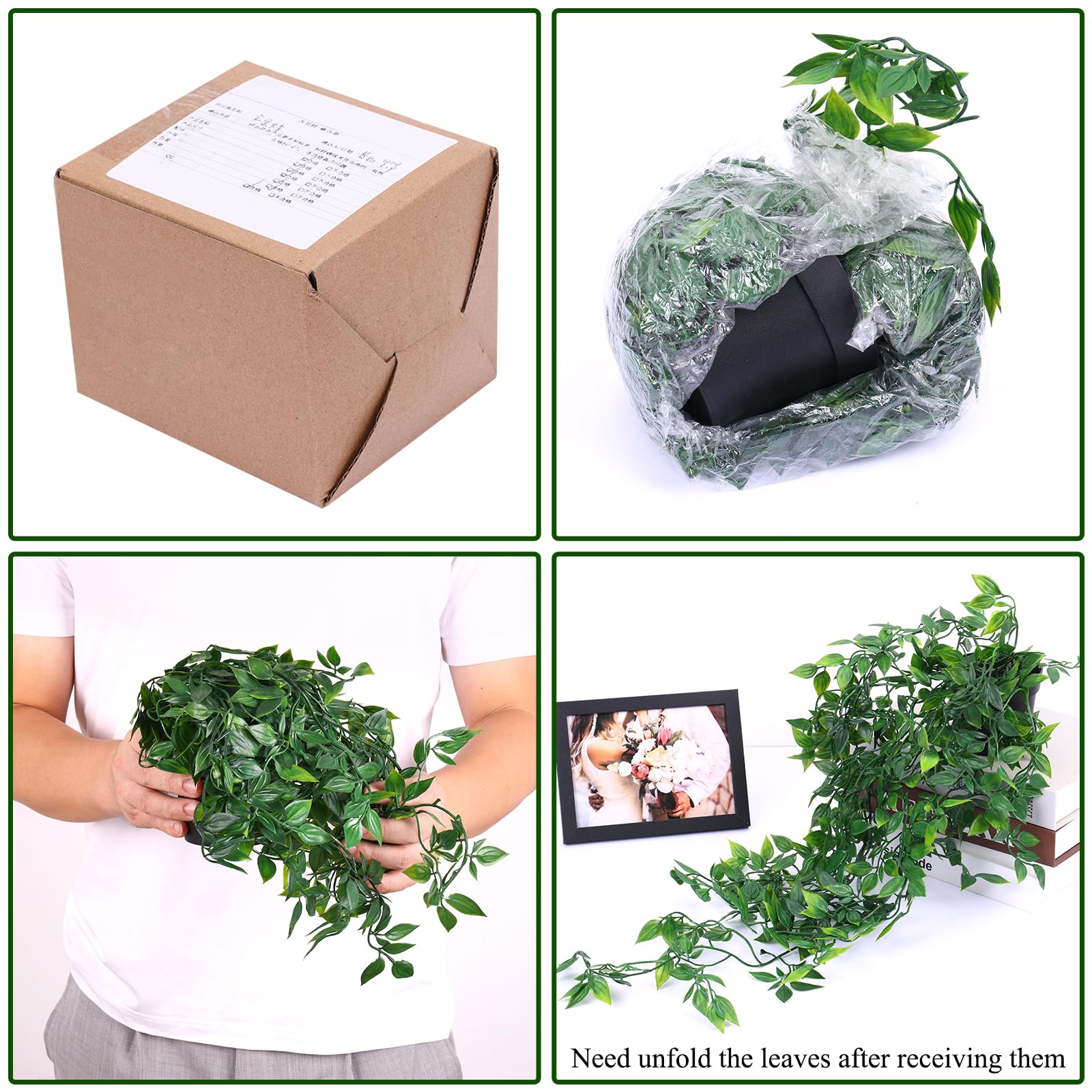 Whonline Fake Hanging Plants, Artificial Small Potted Plants for Indoor Outdoor Aesthetic Office Living Room Shelf Decor (1 Pack)