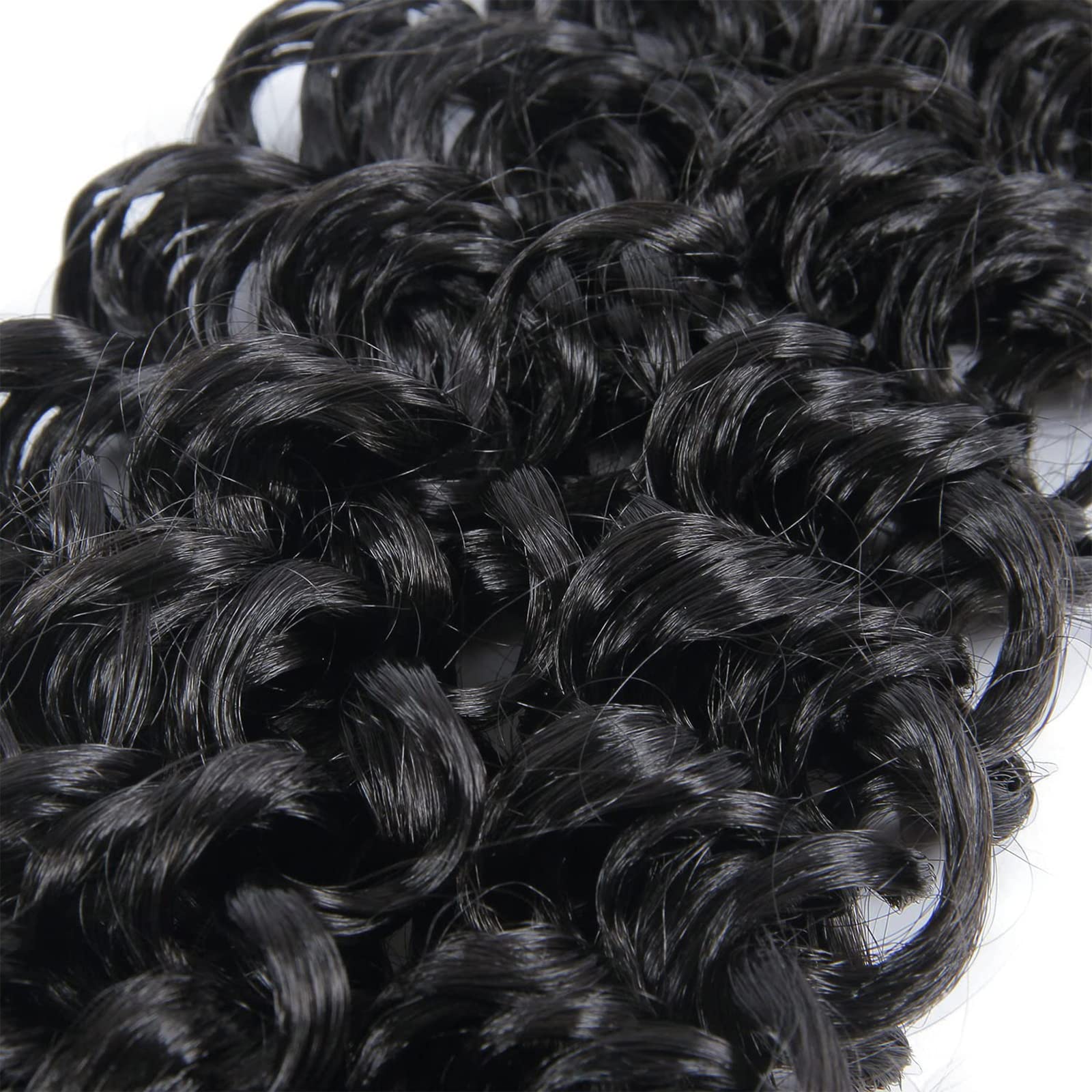8 Packs Curly Crochet Hair GoGo Curl Crochet hair for Women Natural Black Deep Wave Braiding hair,Synthetic Bohemian Crochet Braid Water Wave Crochet hair Extensions(18inch, 1B)