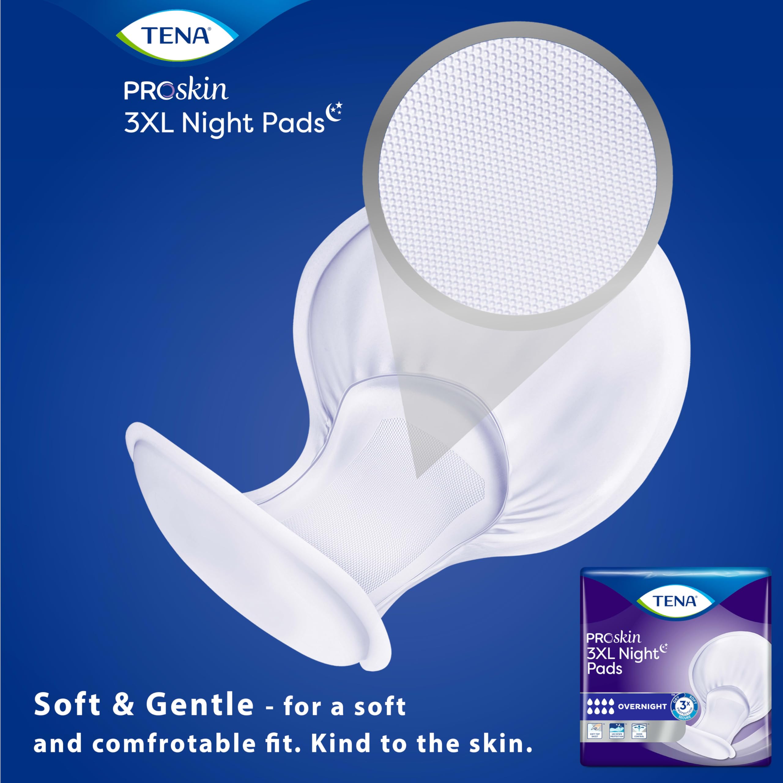 TENA ProSkin Incontinence Pads 3XL Overnight For Men & Women 48 Count