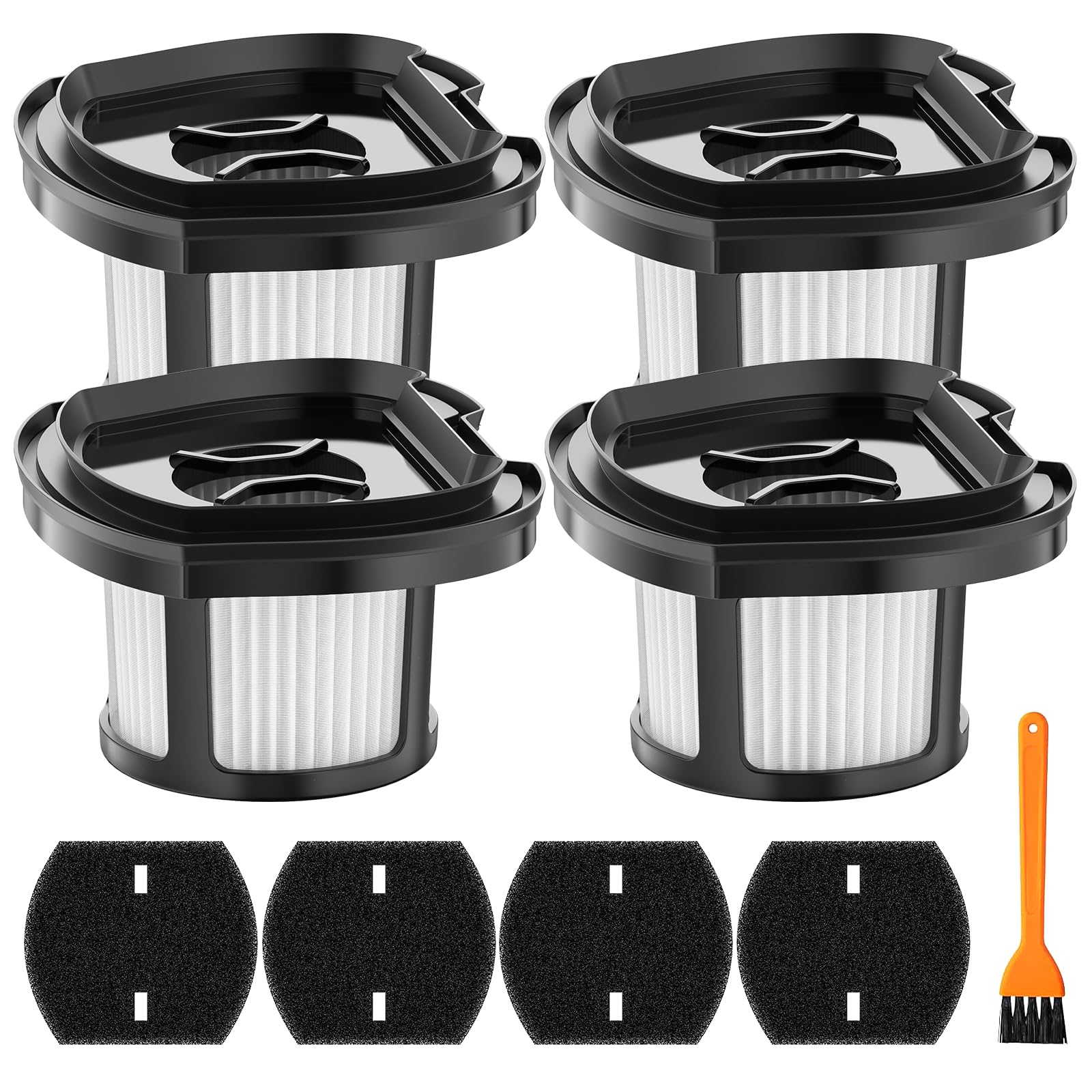 4 Pack 2284w Vacuum Replacement Filter for Bissell Pet Hair Eraser Filter Hand Vacuum 2284W 2390 2389 2390A, Compare to Parts # 1614212 1614203 1614204, 4 Mesh Filters and 4 Foam Filters
