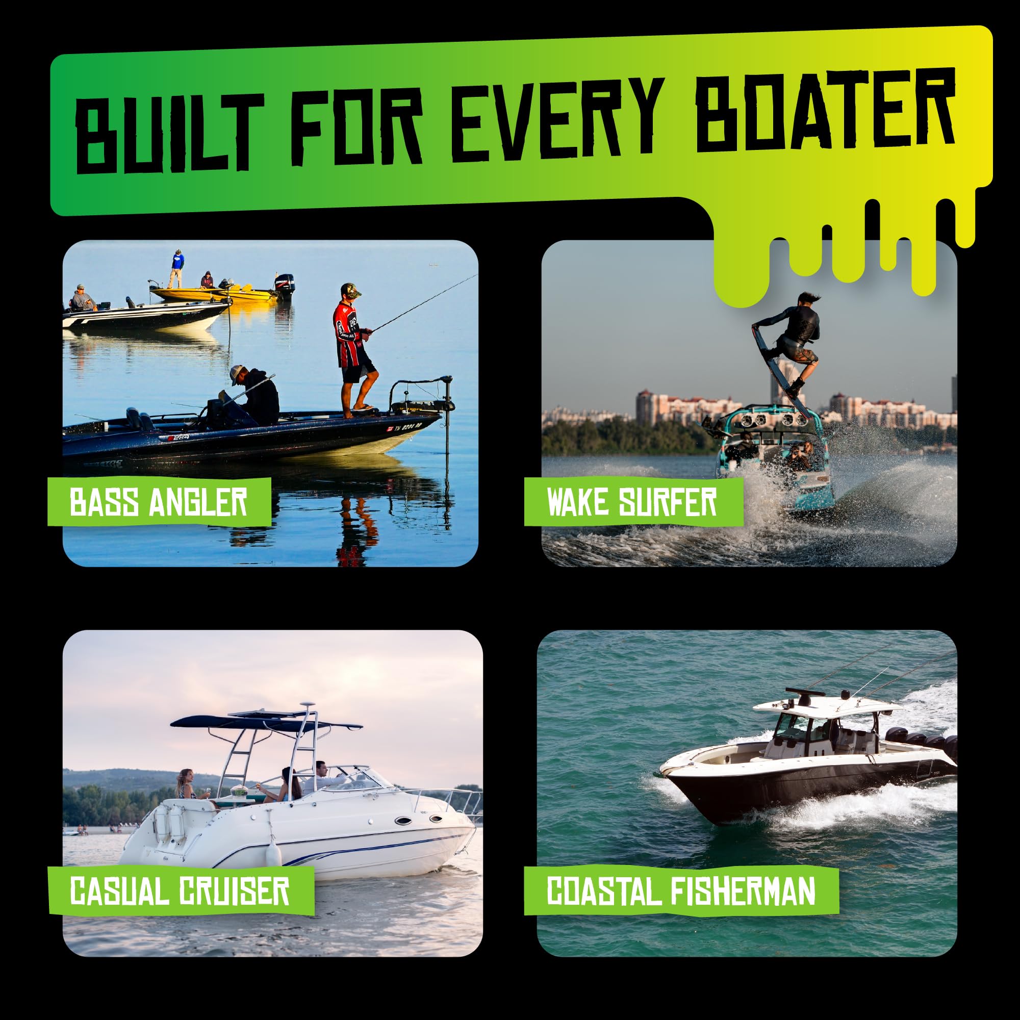 Boat Juice Necessity Boat Cleaner Kit | Exterior Water Spot Remover, Interior Seat & Vinyl Cleaner, 2 Microfiber Towels | Boat Cleaning & Detailing Kit, Marine Accessories | Made in USA (Kit)