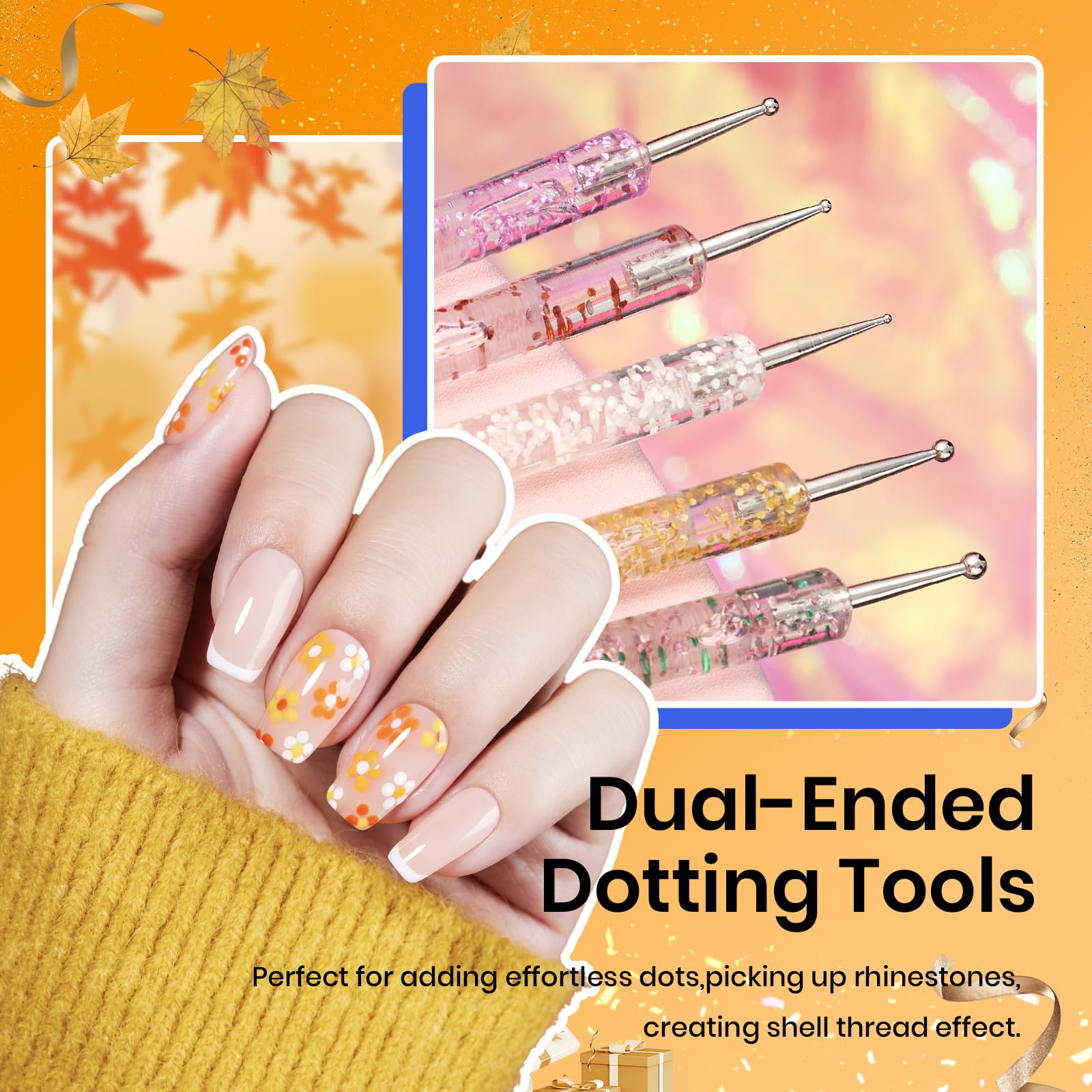 Beetles 31pcs Nail Art Brushes, Dotting Tools, Nail Art Pens, Dust Brush, Striping Liner Fingernail Drawing Pens with Palette Holder All in One for Starter Manicure Design Set