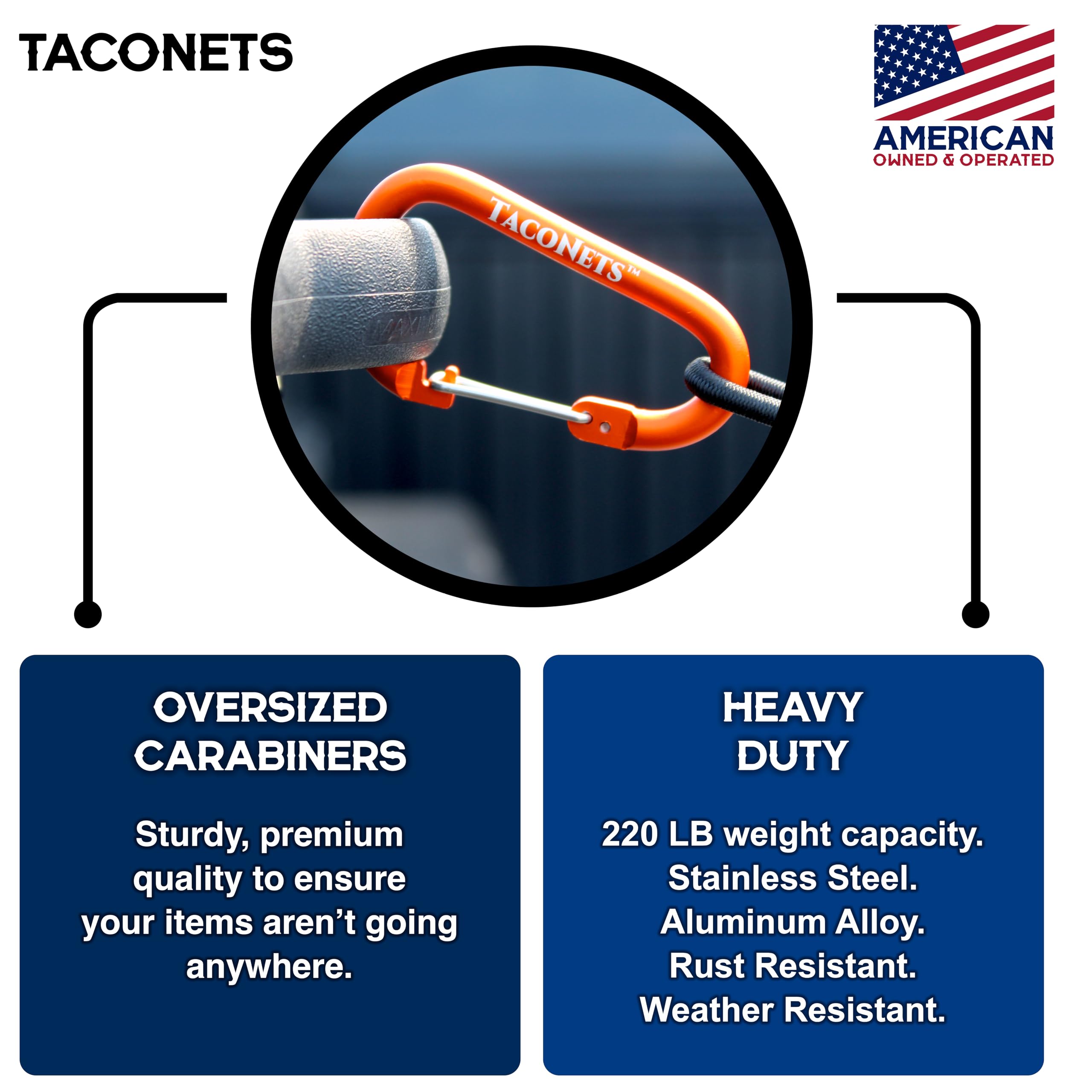 TacoNets Envelope Cargo Net for GMC Sierra & Chevy Silverado - Fits 2013-2025 - Upgraded 5mm Bungee - Integrated Storage Bag - Heavy Duty Carabiners - Designed in USA - 18" x 50"