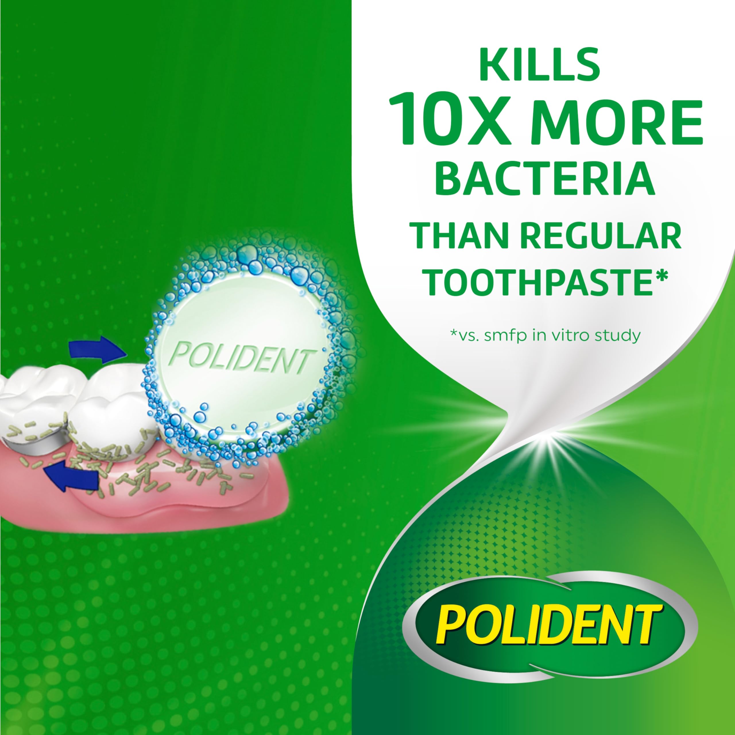 Polident 3 Minute Antibacterial Dental Appliance Cleanser Tablets, 60 Count