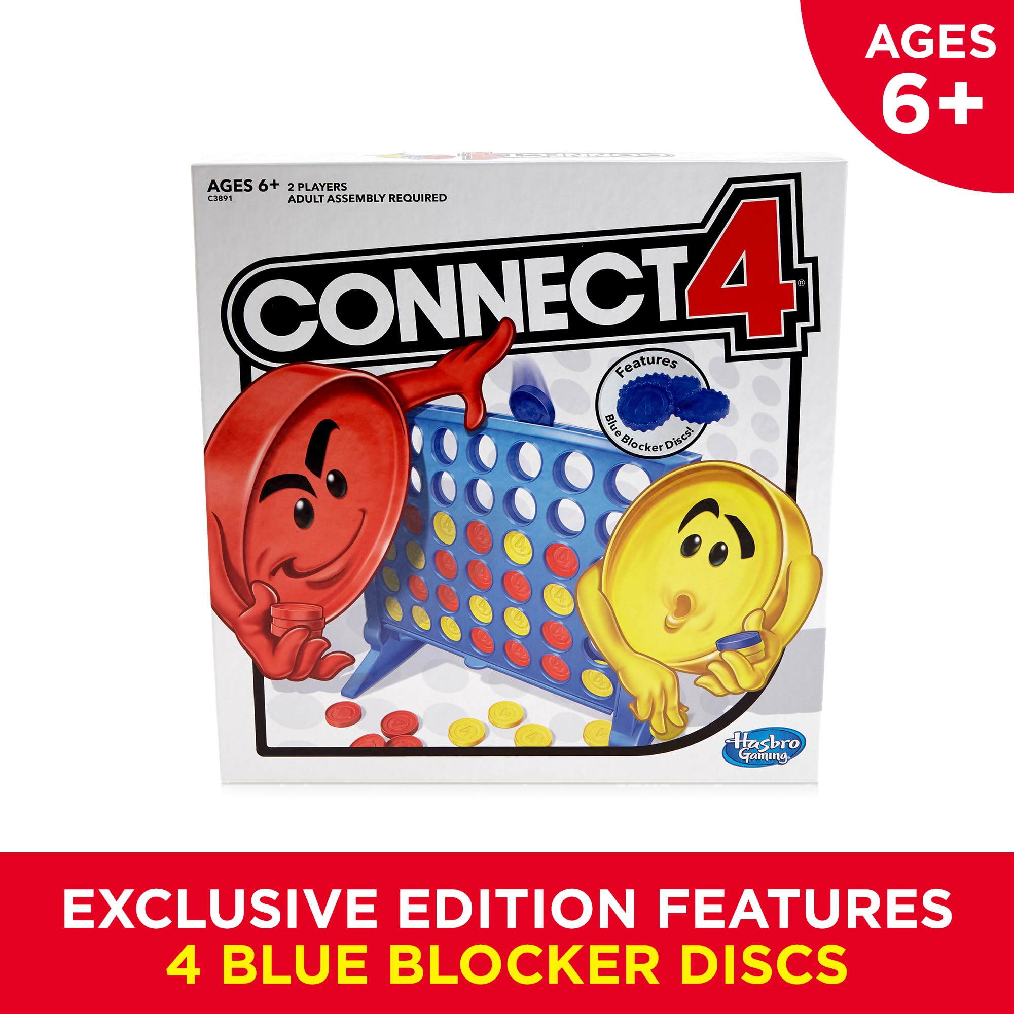 Hasbro Gaming Connect 4 Strategy Board Game for Ages 6 and Up (Amazon Exclusive)