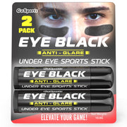 GoSports Anti Glare Eye Black Sports Stick لكرة القدم والبيسبول والكرة اللينة والمزيد - عبوتان من عصي طلاء العين الرياضية