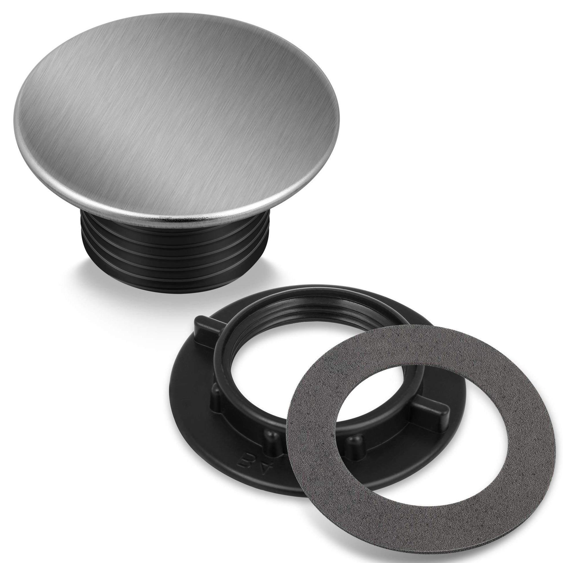 Kitchen Faucet Hole Cover Stainless Steel, Premium Sink Tap Hole Cover, Brushed Stainless Steel