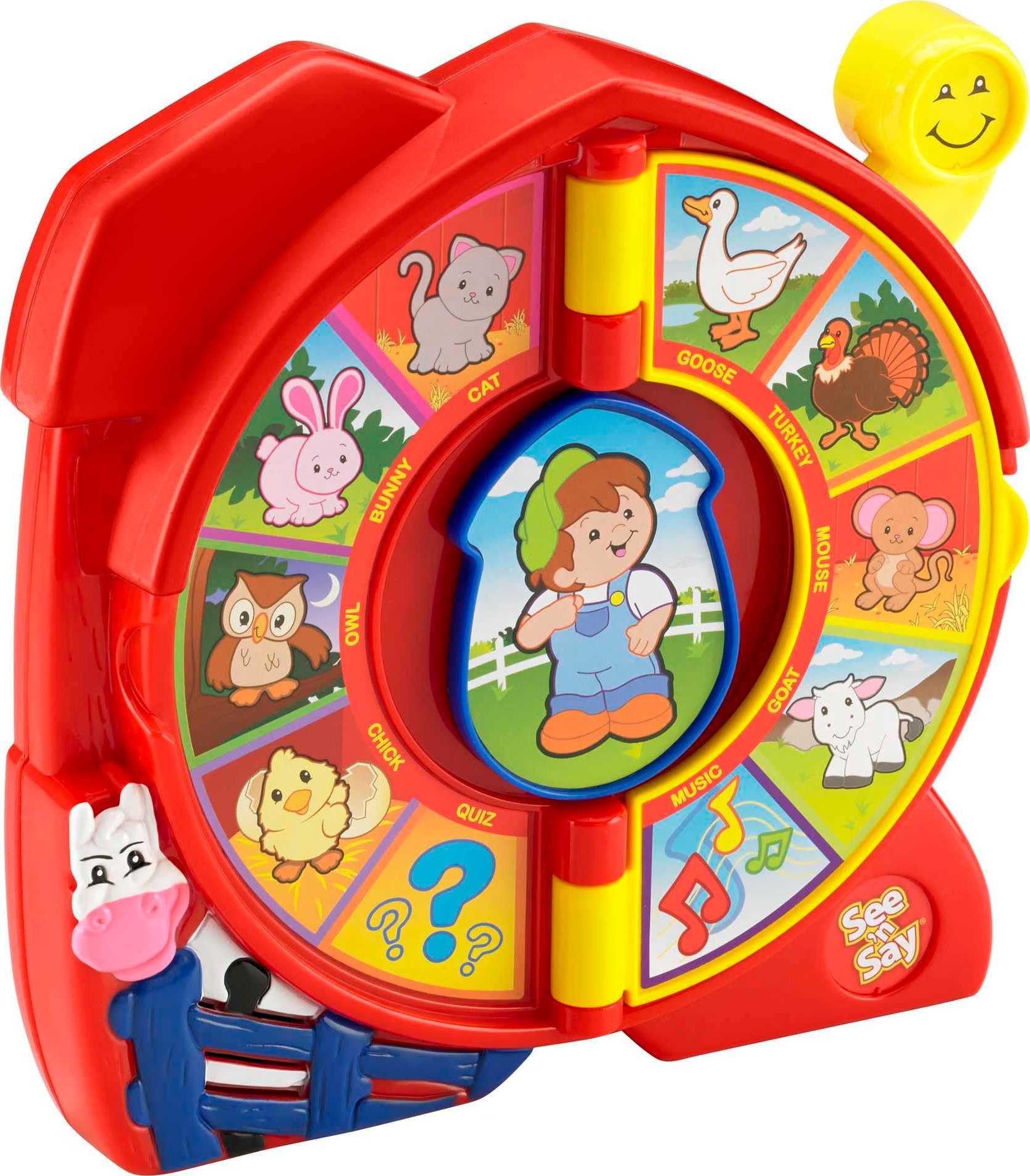 Fisher-Price Little People لعبة الأطفال See 'n Say The Farmer Says، لعبة تعليمية مع موسيقى وأصوات للأطفال بعمر 18 شهرًا فما فوق (حصري)