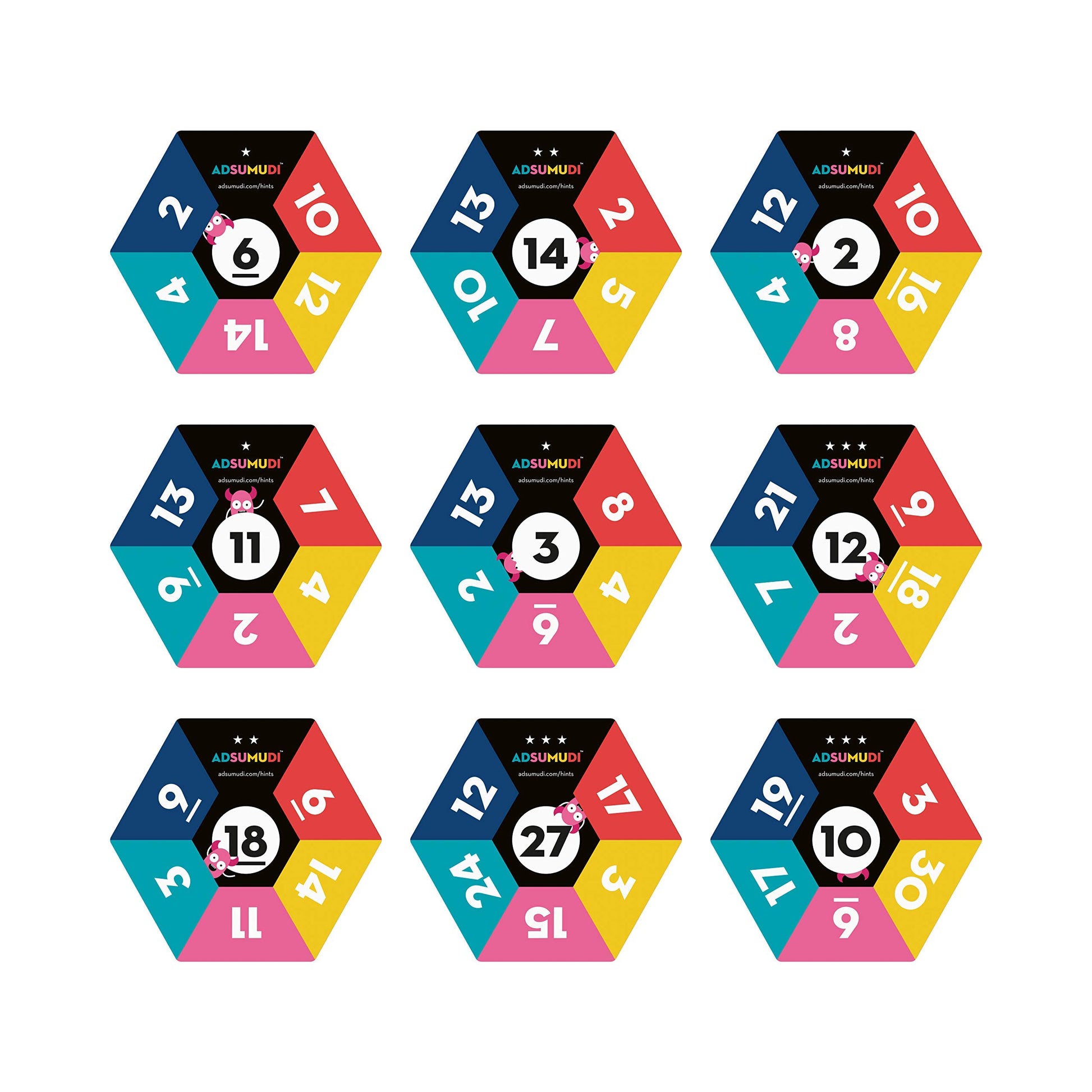 Evermade Adsumudi Math Game - The Monstrously Fun, Smart Game for Kids to Practice Multiplication, Division, Addition and Subtraction - Great for Kids Ages 8-12