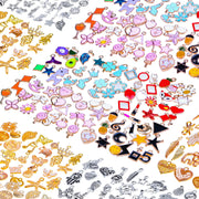 Mckanti 150PCS Bracelet Charms, Silver Bracelet Gold Plated Enamel Charms Pendants for Necklace Bracelet Jewelry Making and Crafting