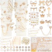 طقم دبابيس دبدوب BeDoBeads 335 قطعة بأحرف، دبابيس ذهبية للجوارب والأحذية الرياضية، دبابيس زينة نسائية، دبابيس أمان للجوارب، دبابيس زينة باللؤلؤ، وحجر الراين