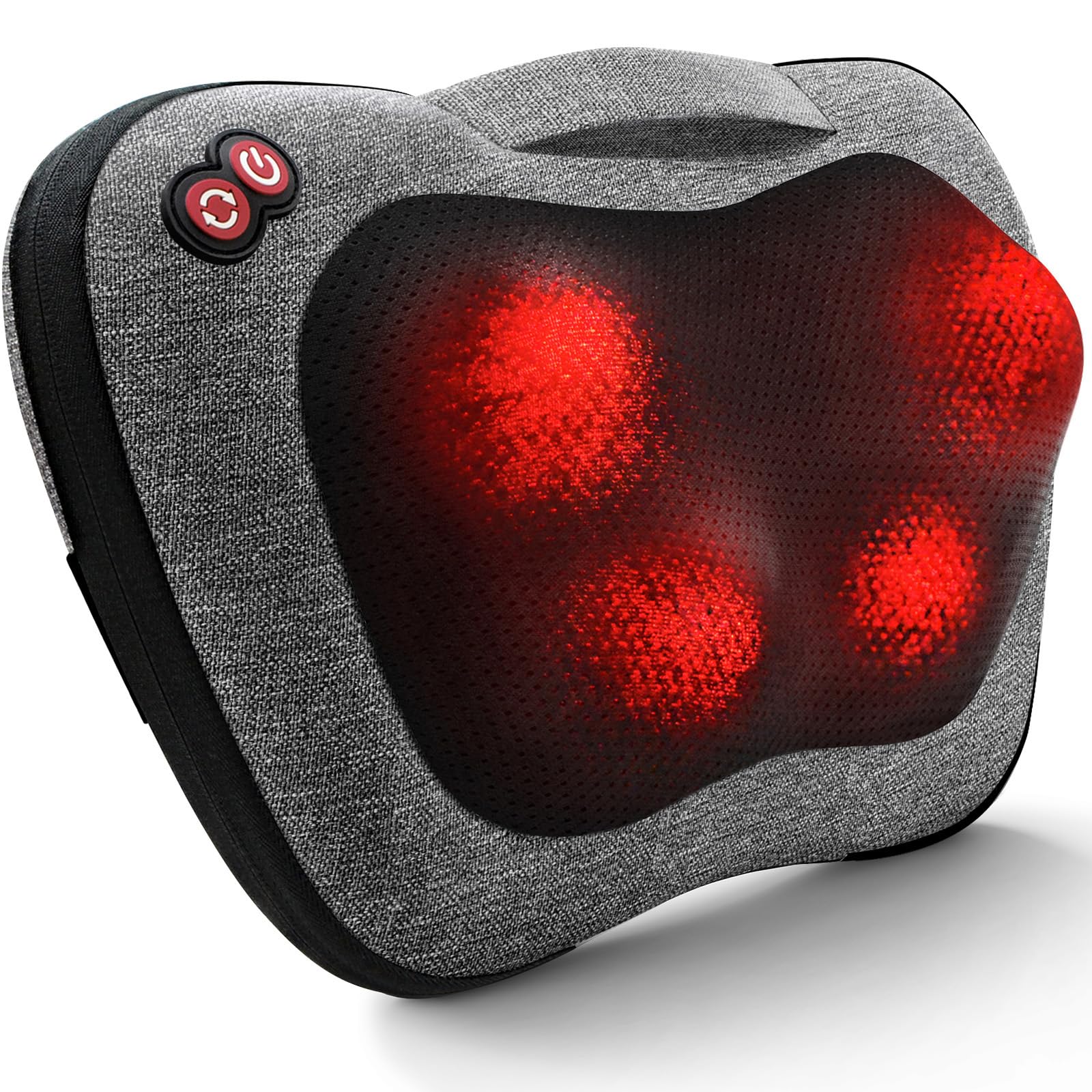 VIKTOR JURGEN Shiatsu Back Massager with Heat - Deep Tissue Massage for Neck, Shoulder, Leg, Upper & Lower Back Pain Relief, Electric Kneading 3D Massage Pillow Gifts for Men Women Dad, Mom, Christmas