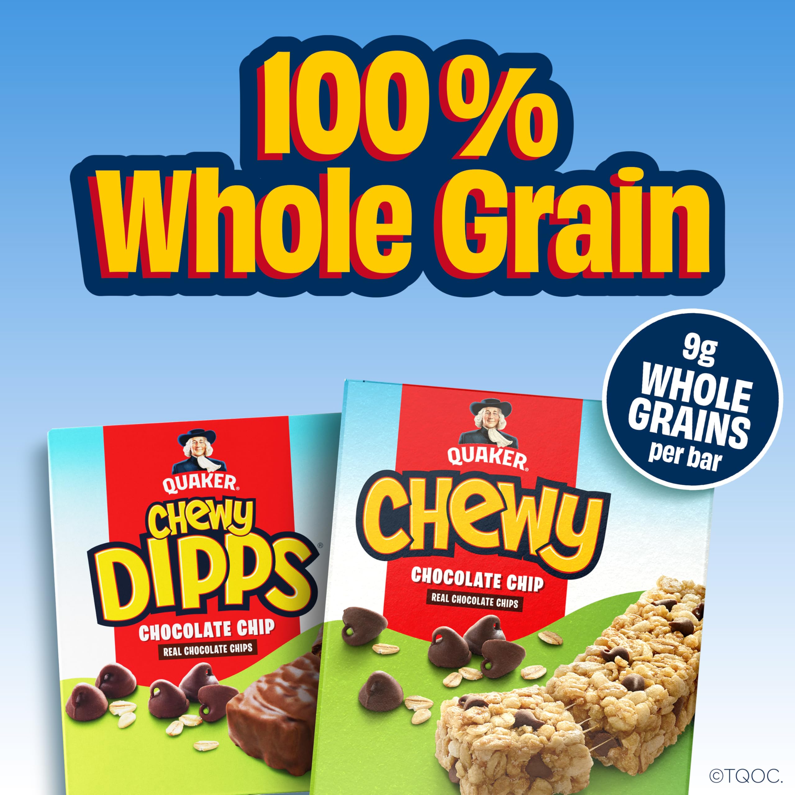 Quaker Chewy Granola Bars, Chocolate Chip, 58 Count - Packaging May Vary