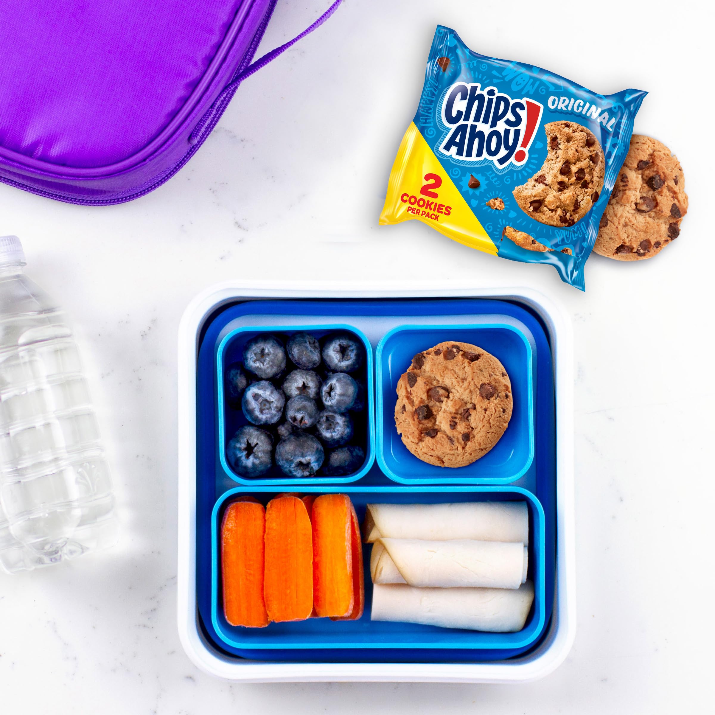 CHIPS AHOY! Original Chocolate Chip Cookies, 20 Snack Packs (2 Cookies Per Pack)