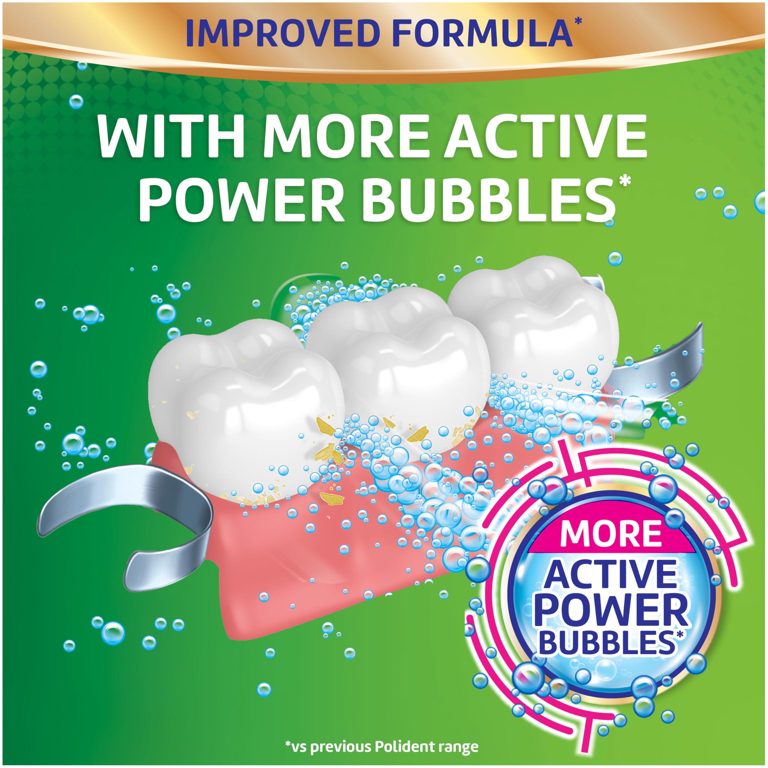 Polident 3 Minute Antibacterial Dental Appliance Cleanser Tablets, 60 Count
