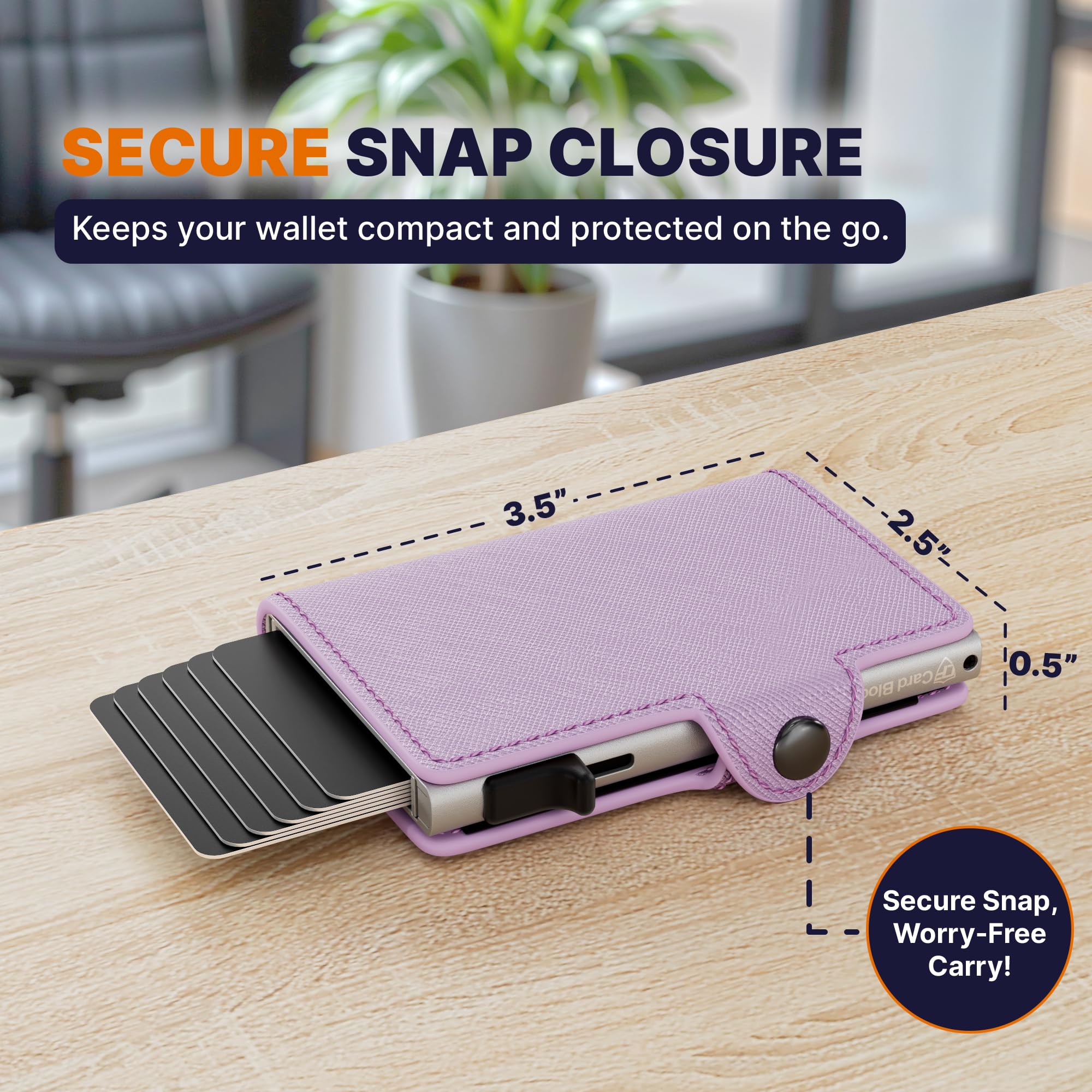 Conceal Plus Small RFID Wallet Women, Slim Compact Travel RFID Blocking Credit Card Holder Womens Wallet, Smart Pop Up RFID Minimalist Card Case, Capacity 6-10 Cards Plus Cash & ID