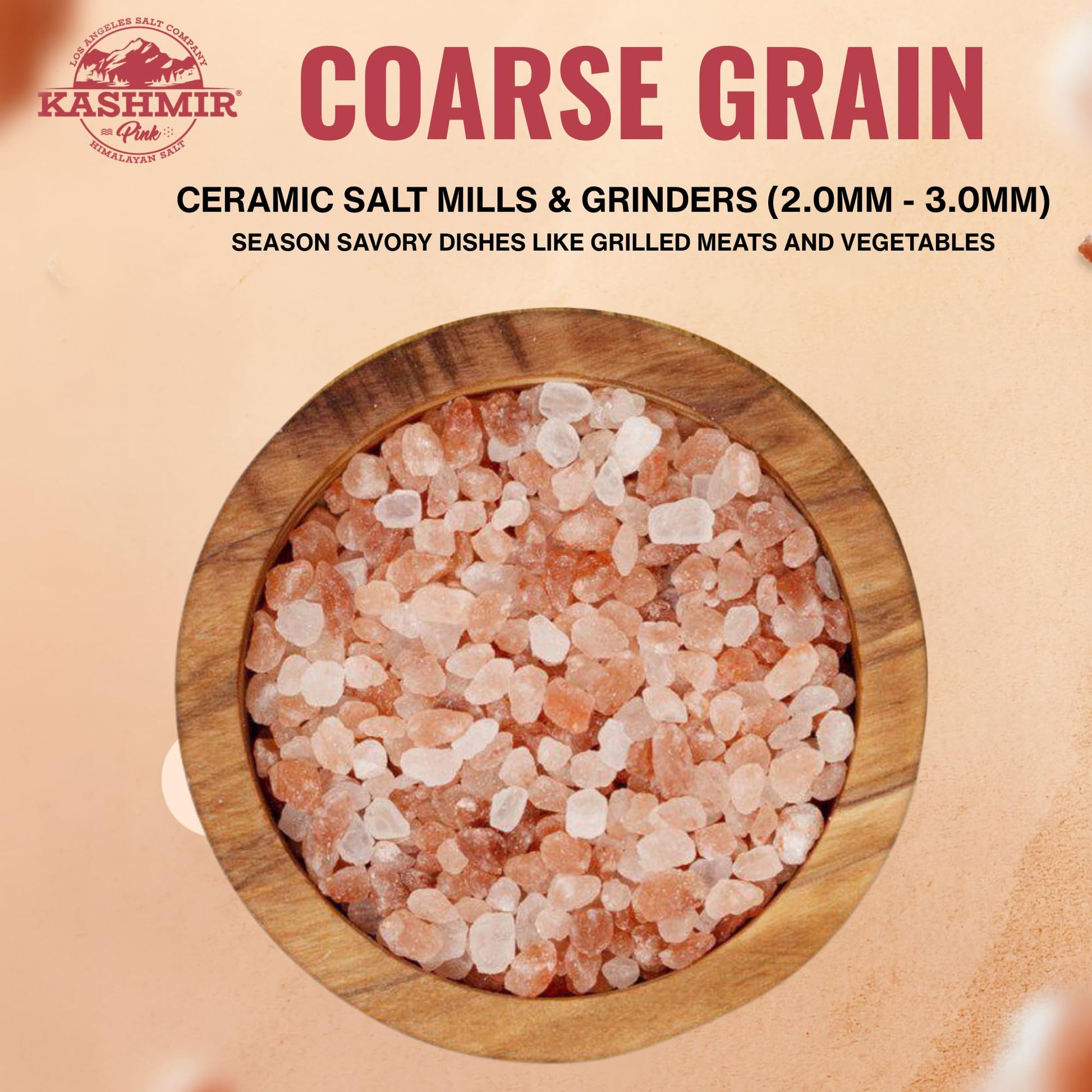 LA SALT CO Kashmir 2.5 Lbs Pink Himalayan Salt Jar, Coarse | 100% Pure, Food Grade with 84 Trace Minerals | Kosher Certified, Vegan, Non-GMO, & Cruelty-Free (Jar Style May Vary)