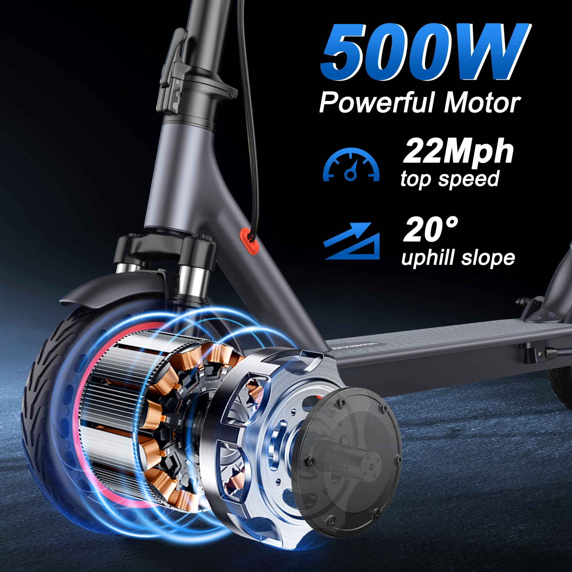 Electric Scooter for Adults, 8.5/10/14" Tires, 19/22Mph, 350W/500W Motor, 21-28 Miles Range, Folding E-Scooter with Dual Suspension,APP(V1/SPRO/MAX/PRO/X1/X1PRO)