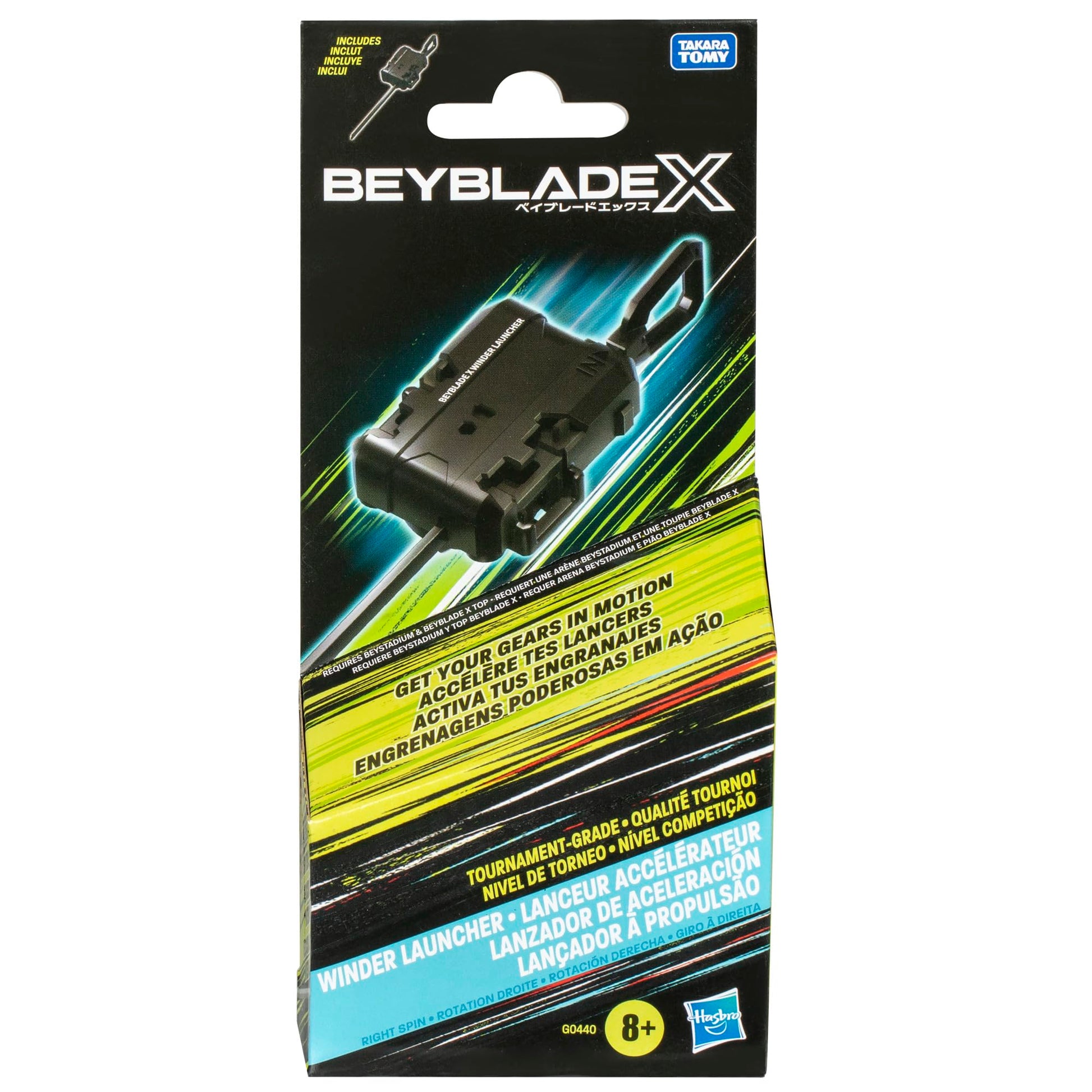 Beyblade X Official Winder Launcher for use with Beylade X Spinning Top Toys and Beystadium; Great Gift for 8 Year Old Boys and Girls