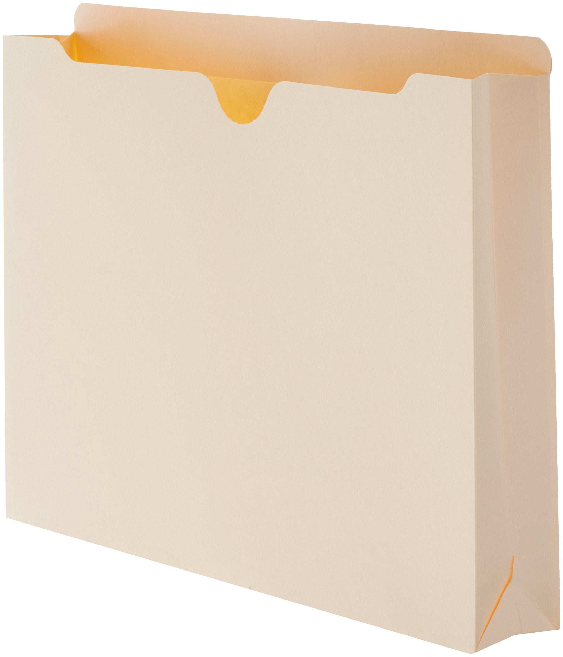 Basics File Folders Jacket, Reinforced Straight-Cut Tab, 2 Inch Expansion, 50-Pack, Letter Size, Manila