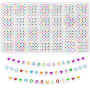 MDDRUIQI 1400 PCS Letter Beads Bracelet Making Kit - 28 Styles Friendship Bracelets,Preppy Clay Alphabet Beads for Jewelry Making for Girl Gifts Ages 6-12[Merch]