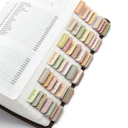 Mr. Pen- Bible Tabs, 75 Boho Theme Laminated Tabs for Women and Men, Study Bible Index, Book Labels