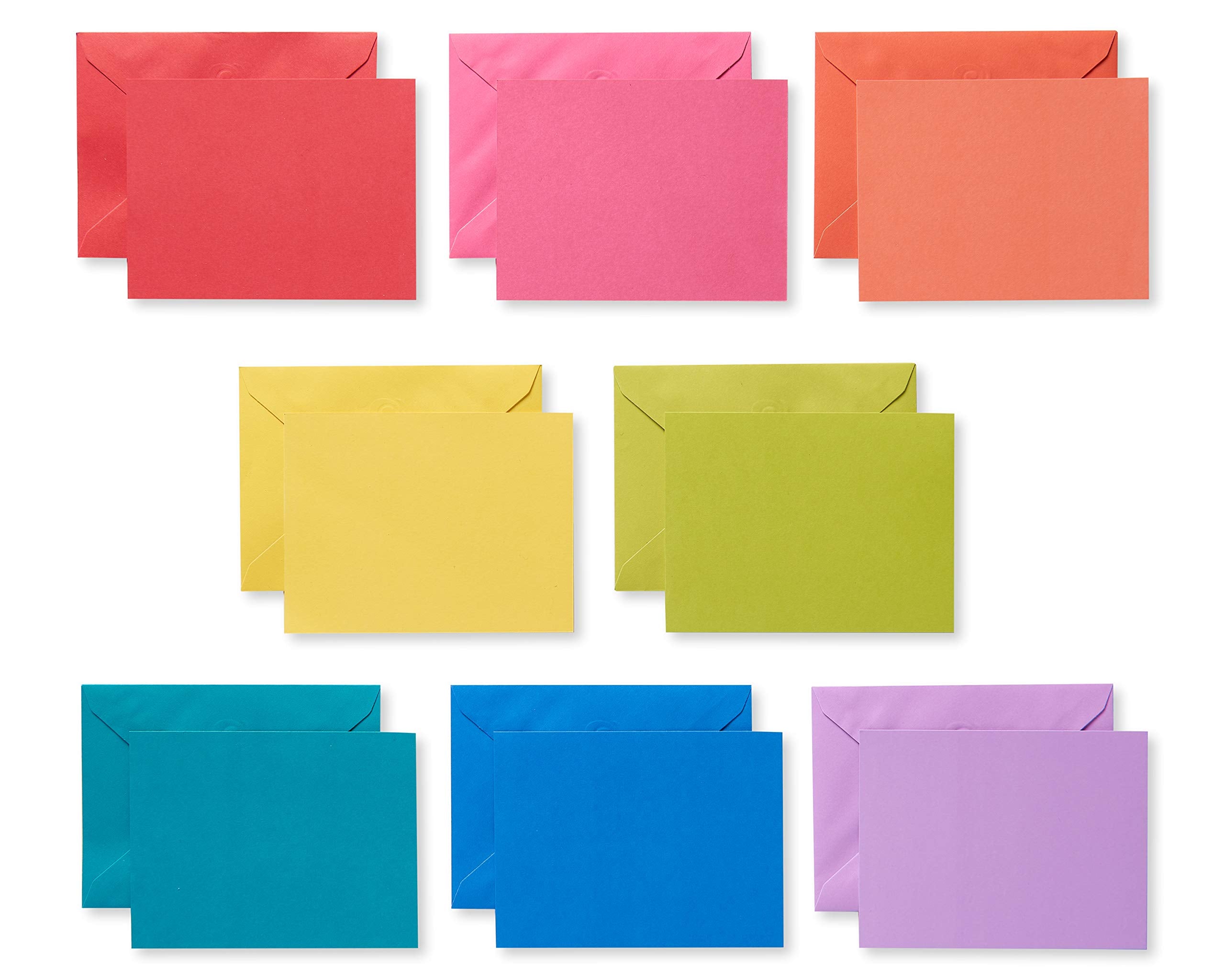 American Greetings Single Panel Blank Cards with Envelopes, Rainbow Colors (200-Count)