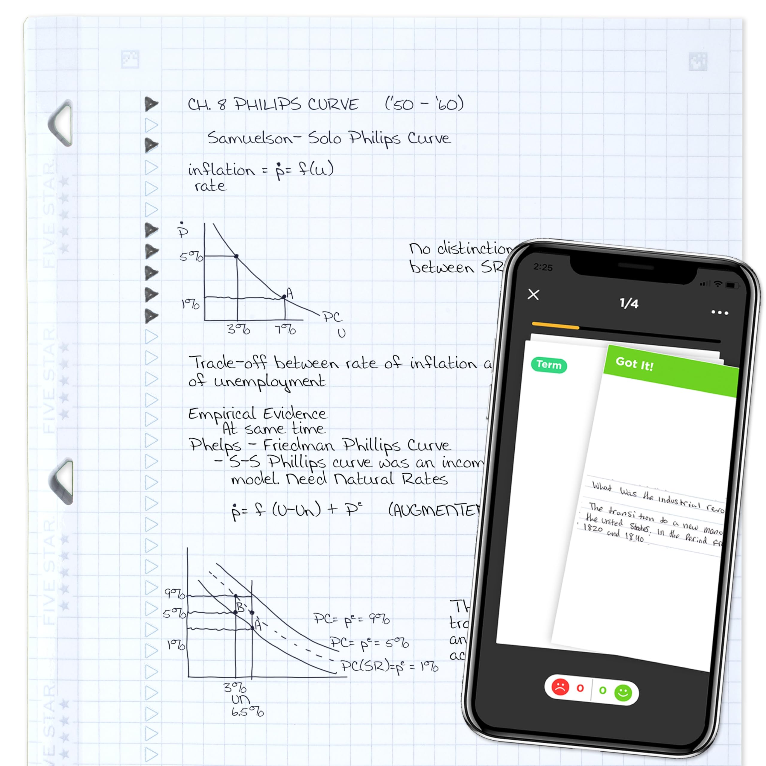 Five Star Loose Leaf Paper + Study App, Graph Ruled Filler Notebook Paper, Reinforced, Fights Ink Bleed, 8-1/2" x 11", 80 Sheets (170122)