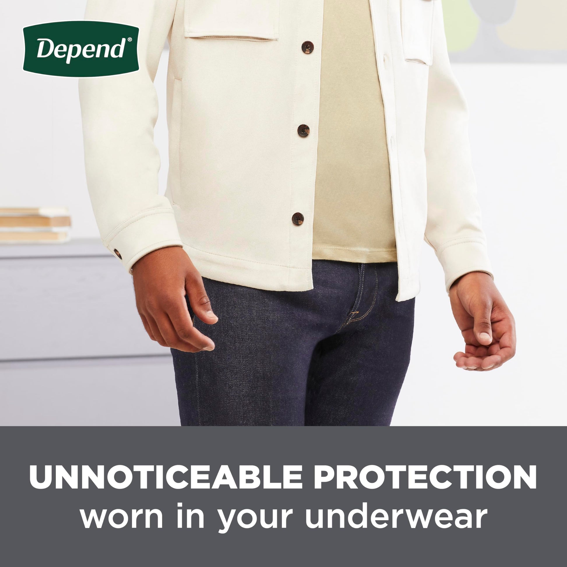 Depend Guards Incontinence Pads for Men, Maximum Absorbency, 104 Count (2 Packs of 52), Packaging May Vary