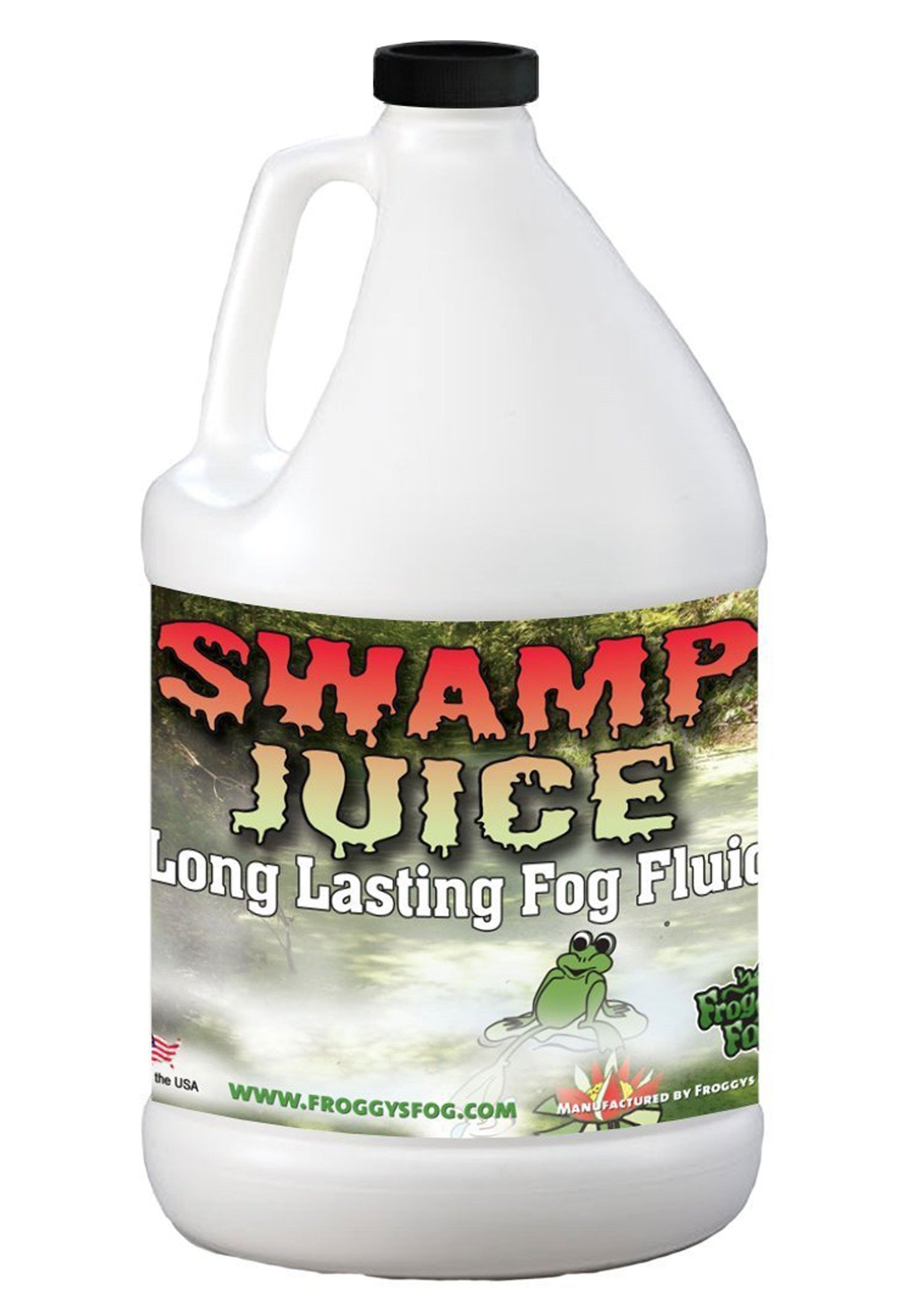 زجاجة سائل الضباب Froggy's Fog Swamp Juice، سائل ضباب يدوم طويلاً بشكل لا يصدق مع وقت تعليق من 2-3 ساعات لمنازل الرعب الاحترافية والمنزلية والمؤثرات المسرحية ومنسقي الأغاني، 1 جالون