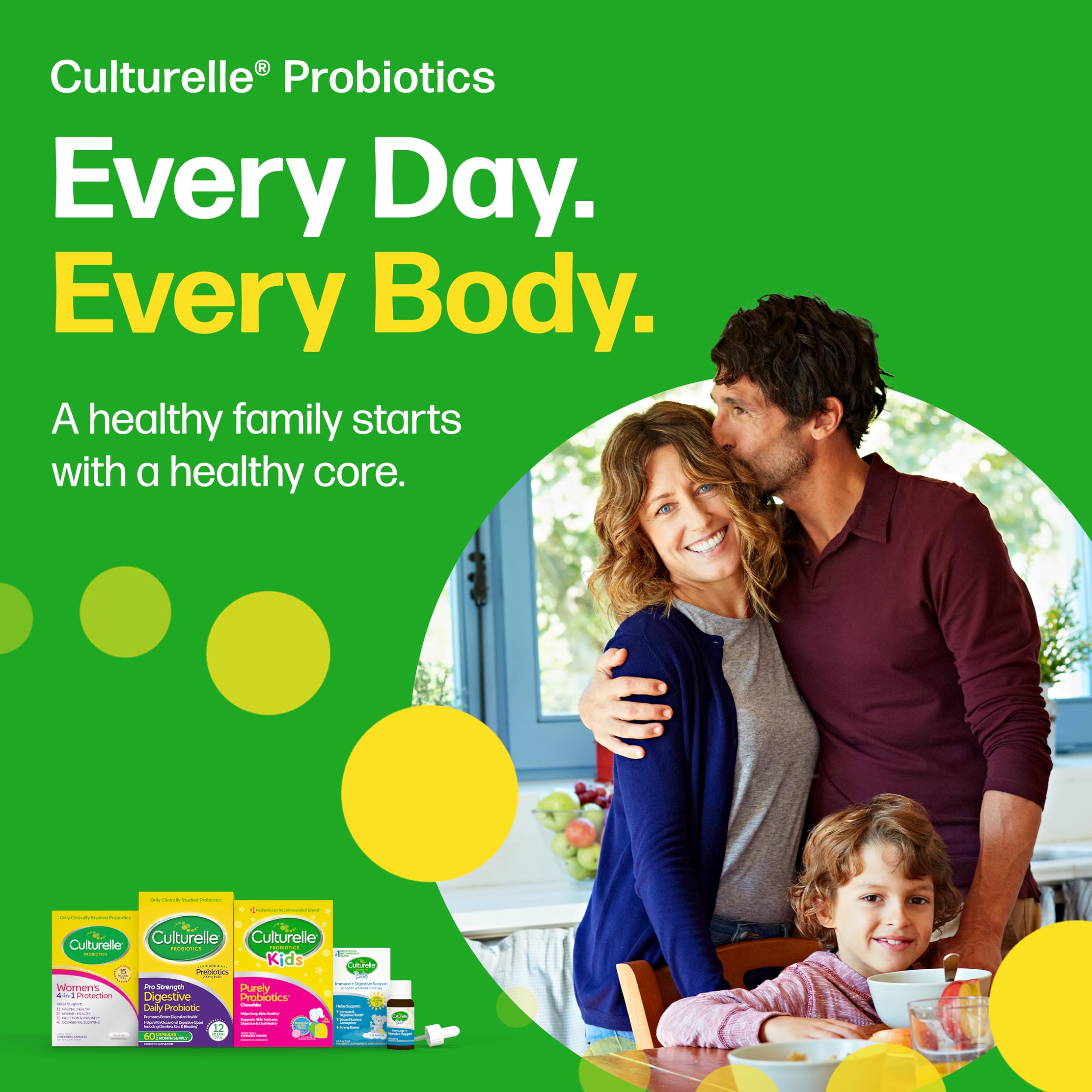 Culturelle Daily Probiotic for Kids + Veggie Fiber Gummies (Ages 3+) - 60 Count - Digestive Health & Immune Support - Berry Flavor with a Vitamin C Boost