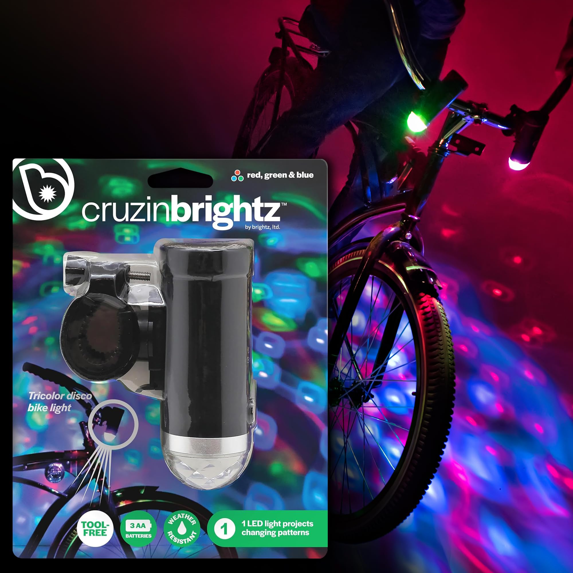 Brightz مصابيح ديسكو للدراجات، مصابيح LED للدراجات، مصابيح RGB لدراجات Burning Man، اكسسوارات دراجات BMX، زينة دراجات، مصباح دراجة، مصابيح دراجات للأطفال، مصابيح دراجات Burning Man، اكسسوارات دراجات للرجال والنساء والأولاد والبنات
