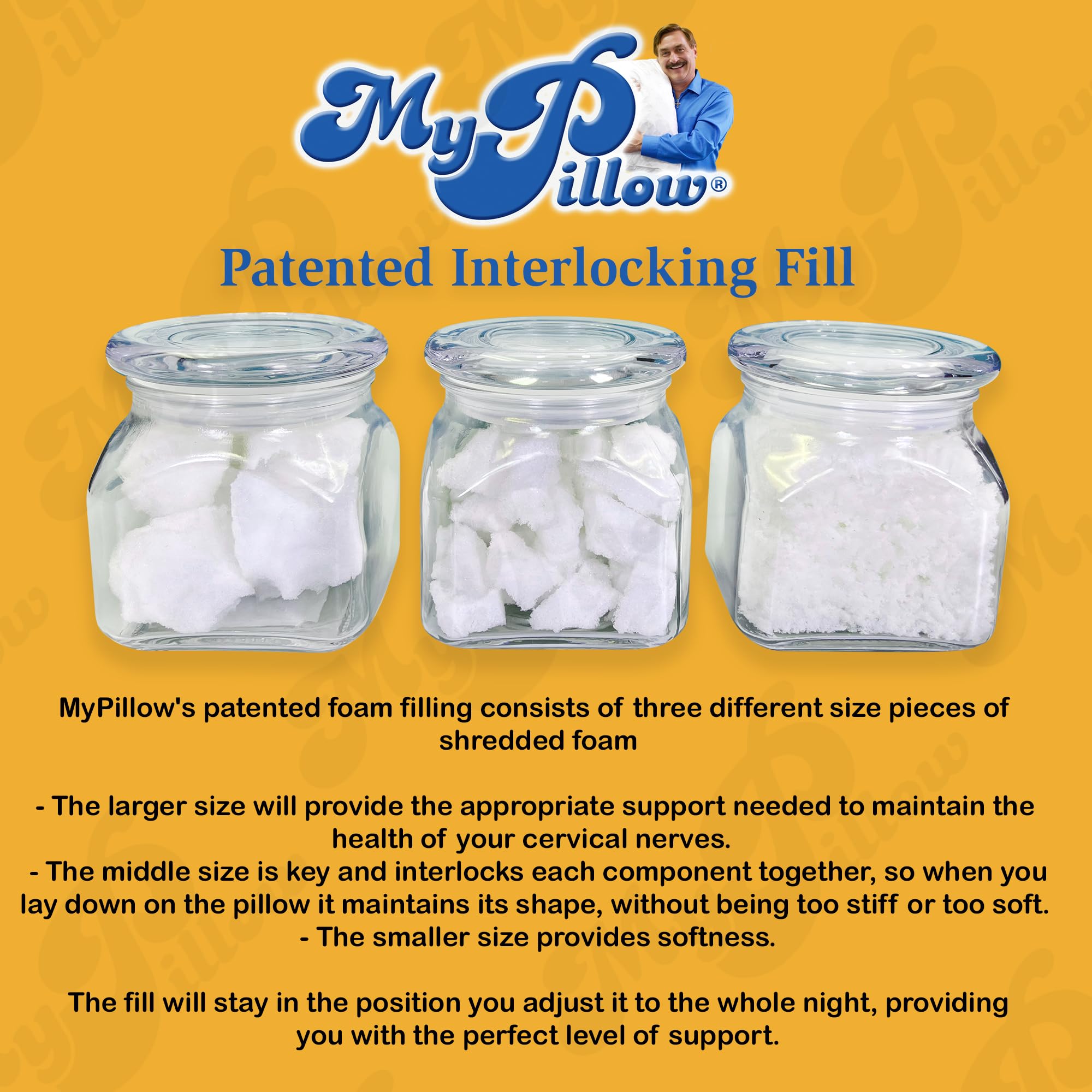 MyPillow Bedding Bed Pillows for Sleeping Standard Size, Perfect for Back, Stomach or Side Sleepers - My Pillow Classic Pillow [Standard, Medium]