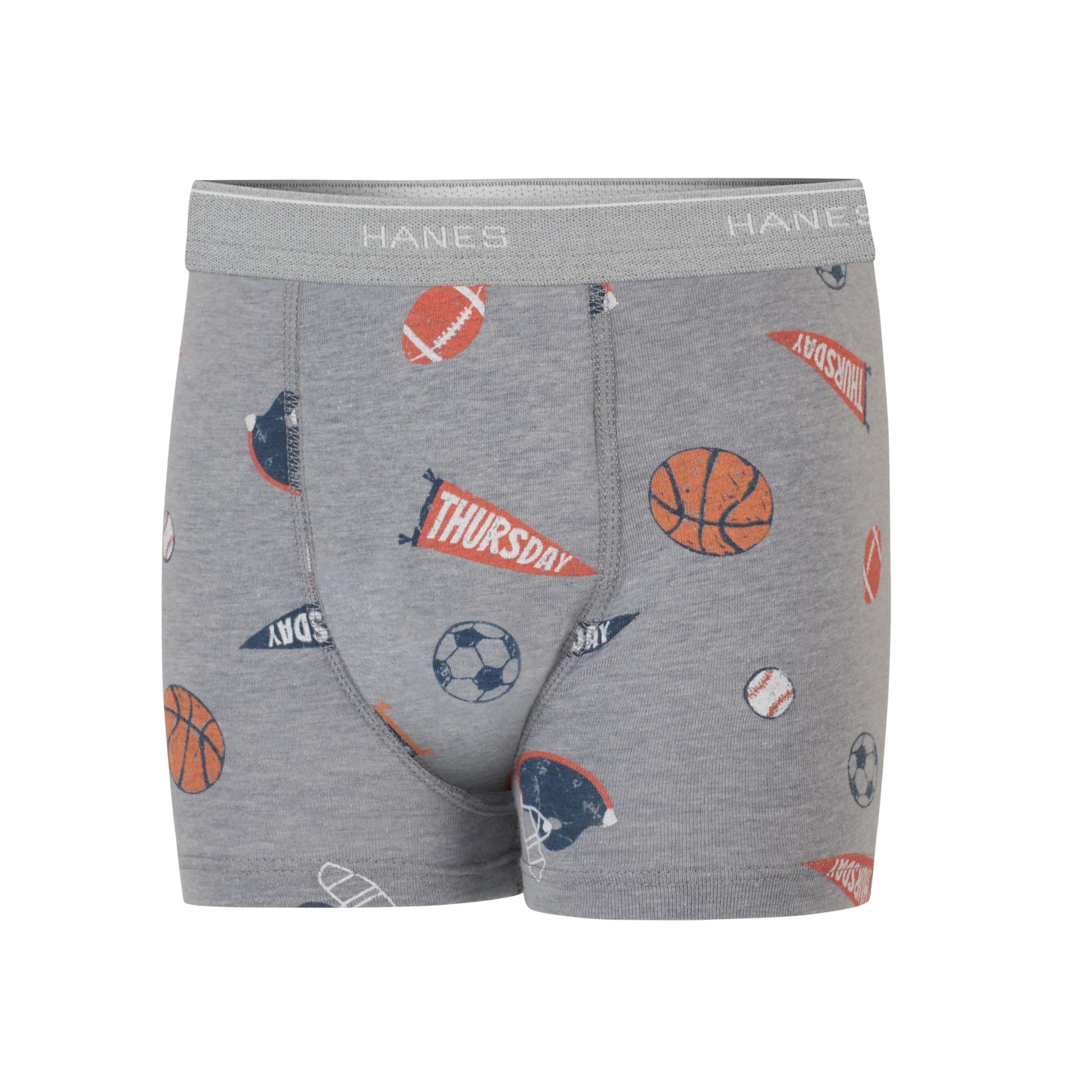 Hanes Trainer Boxer Briefs for Toddlers, Light Leaks Potty Training Underwear for Boys, 6 Or 7-Packs, Days of The Week, Blue, Green, Tan