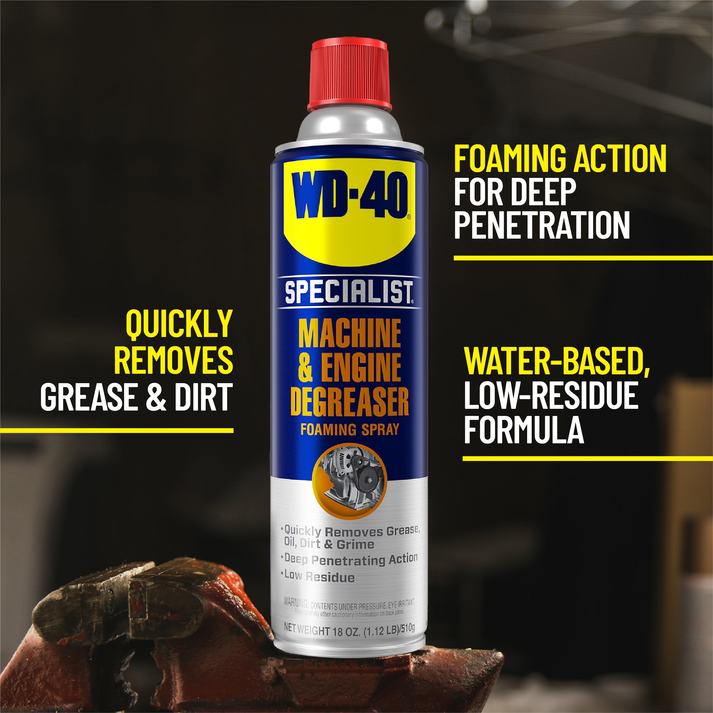 WD-40 Specialist Machine & Engine Degreaser Foaming Spray, 18 OZ