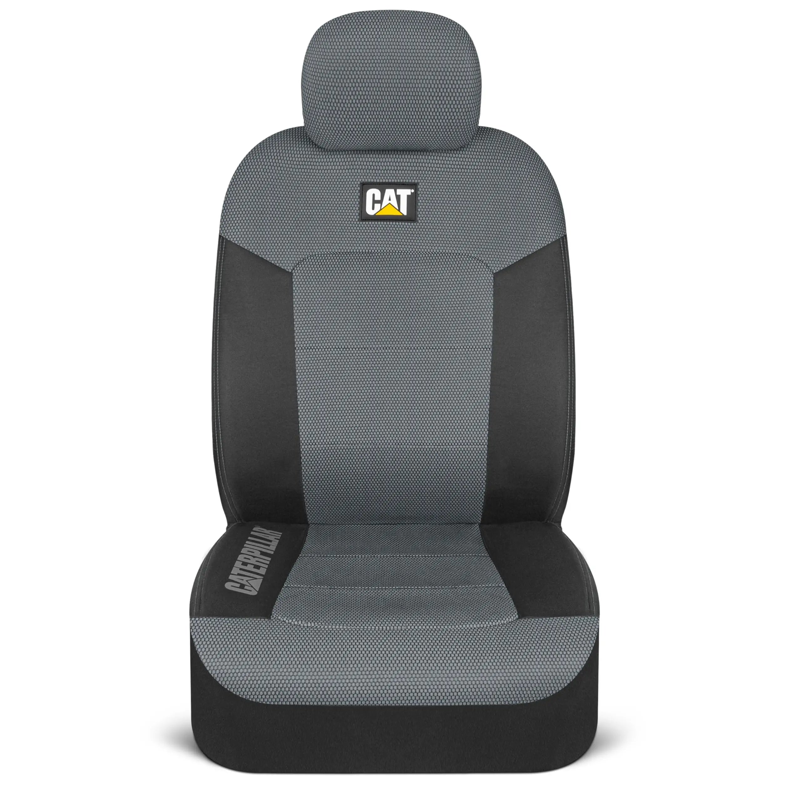 Cat MeshFlex Automotive Seat Covers for Cars Trucks and SUVs – Gray Car Seat Covers for Front Seats, Truck Seat Protectors with Comfortable Mesh Back, Set of 2