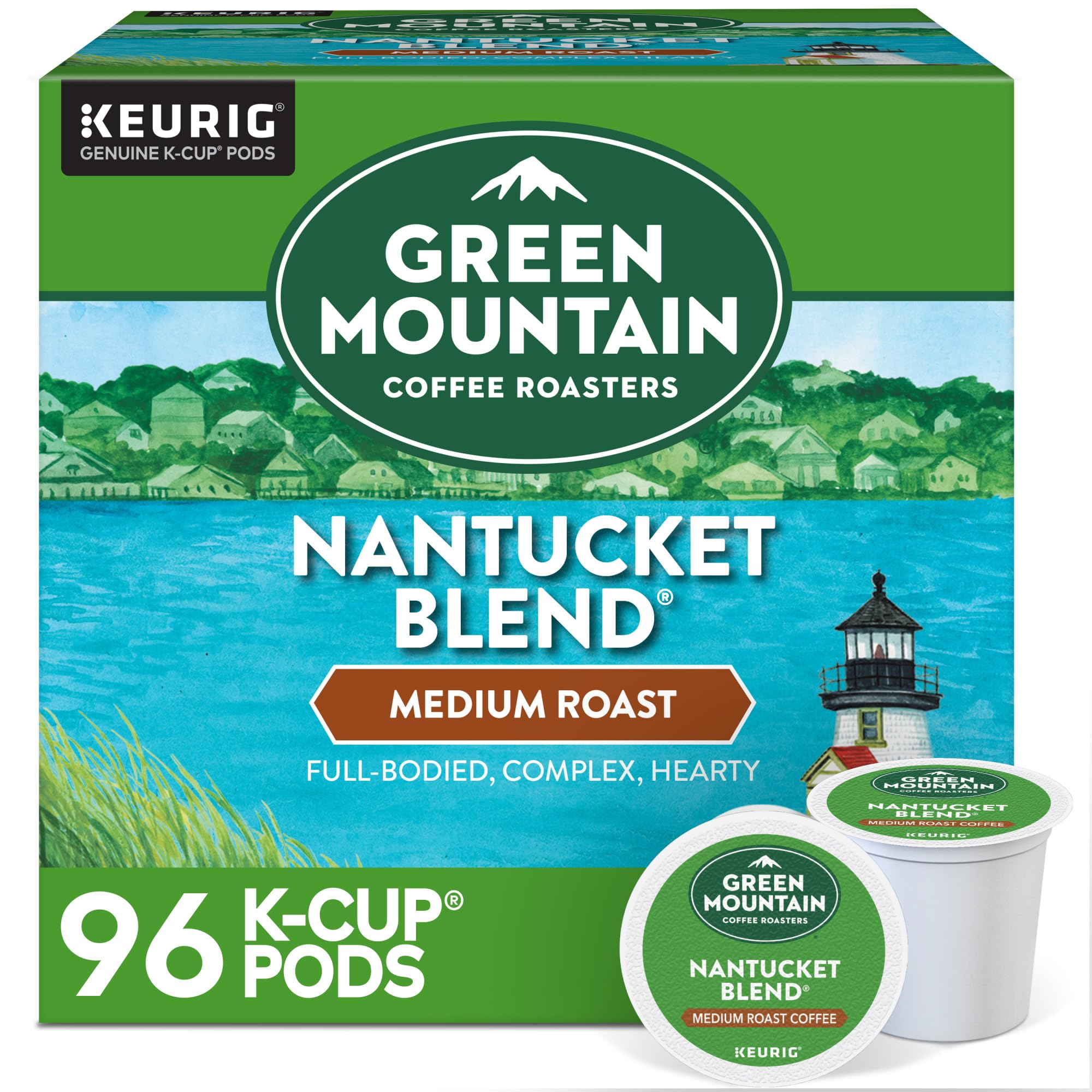 Green Mountain Coffee Roasters Nantucket Blend Keurig Single-Serve K-Cup Pods, Medium Roast Coffee, 96 Stück