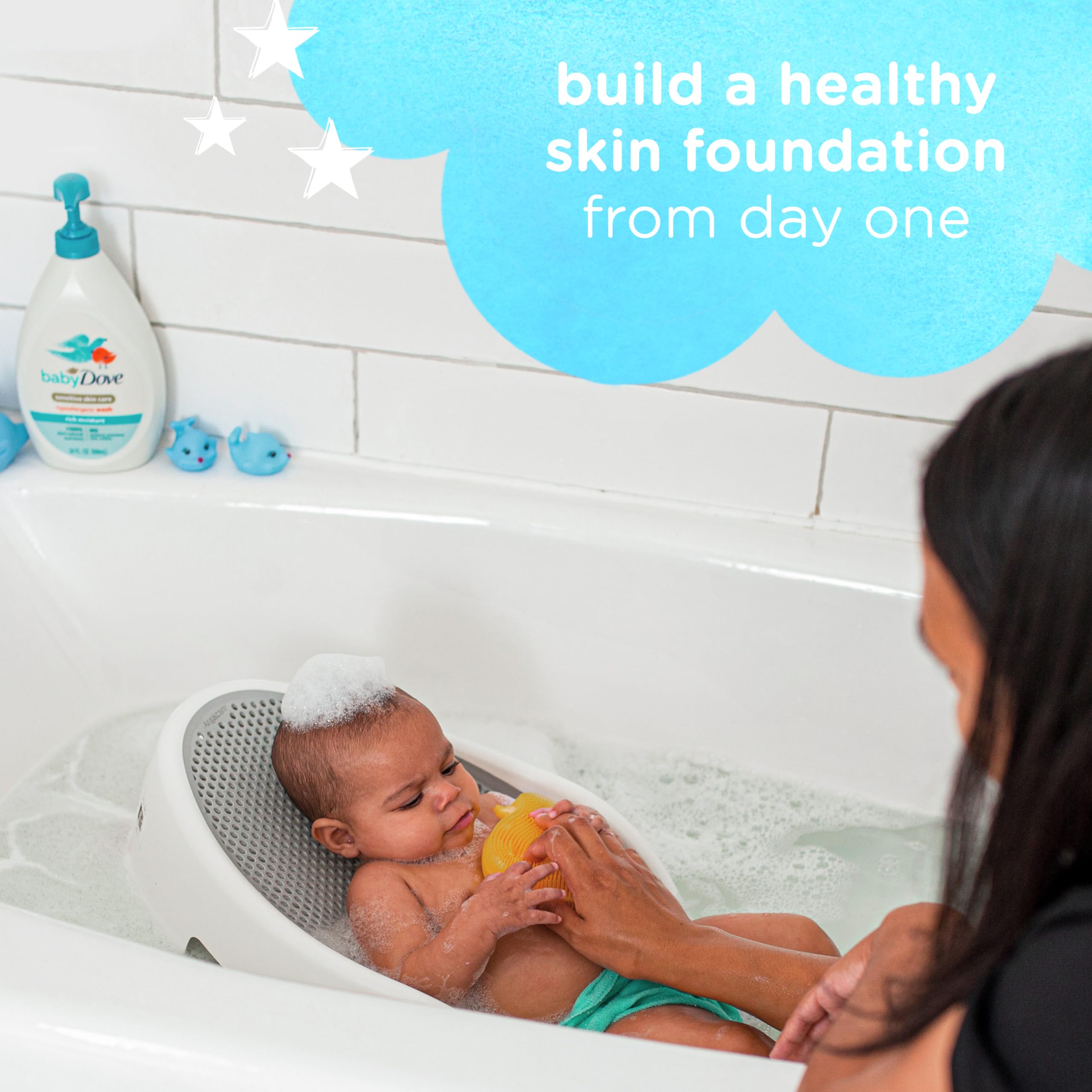Baby Dove Sensitive Skin Hydrating Body Wash | Tear-Free & Hypoallergenic | Pediatrician Tested | 34oz