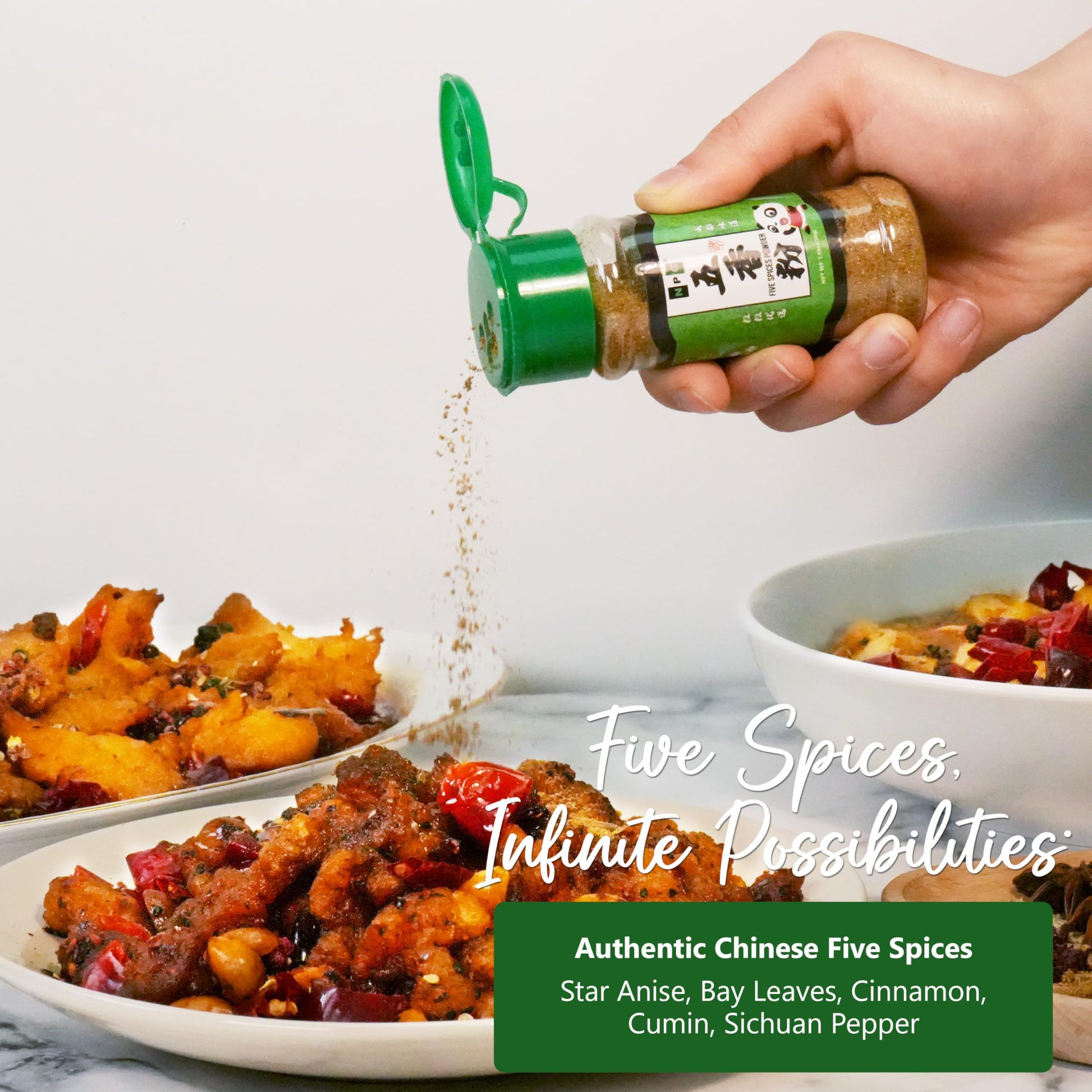 NPG Authentic Chinese Five Spice Blend 1.08 Oz, Gluten Free, All Natural Ground Chinese 5 Spice Powder, No Preservative, No MSG, Mixed Spice Seasoning for Asian Cuisine & Stir Fry