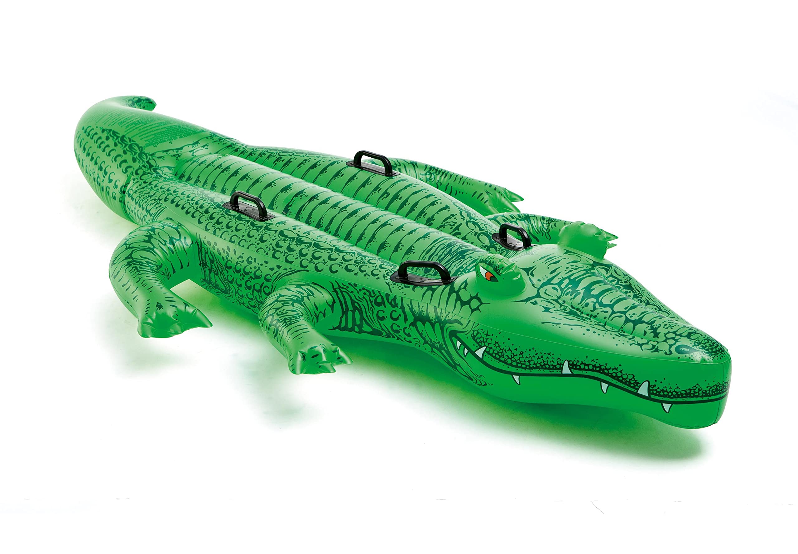 INTEX Giant Gator Inflatable Pool Float: Animal Pool Toy for Kids - 2 Heavy-Duty Handles - 176lb Weight Capacity - 80" x 45" - for Ages 3+