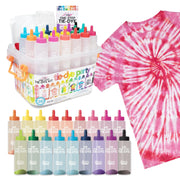 Tulip One-Step Tie-Dye Party, 18 Pre-Filled Bottles, Creative Group Activity, All-in-1 Fashion Design Kit, 1 Pack, Rainbow