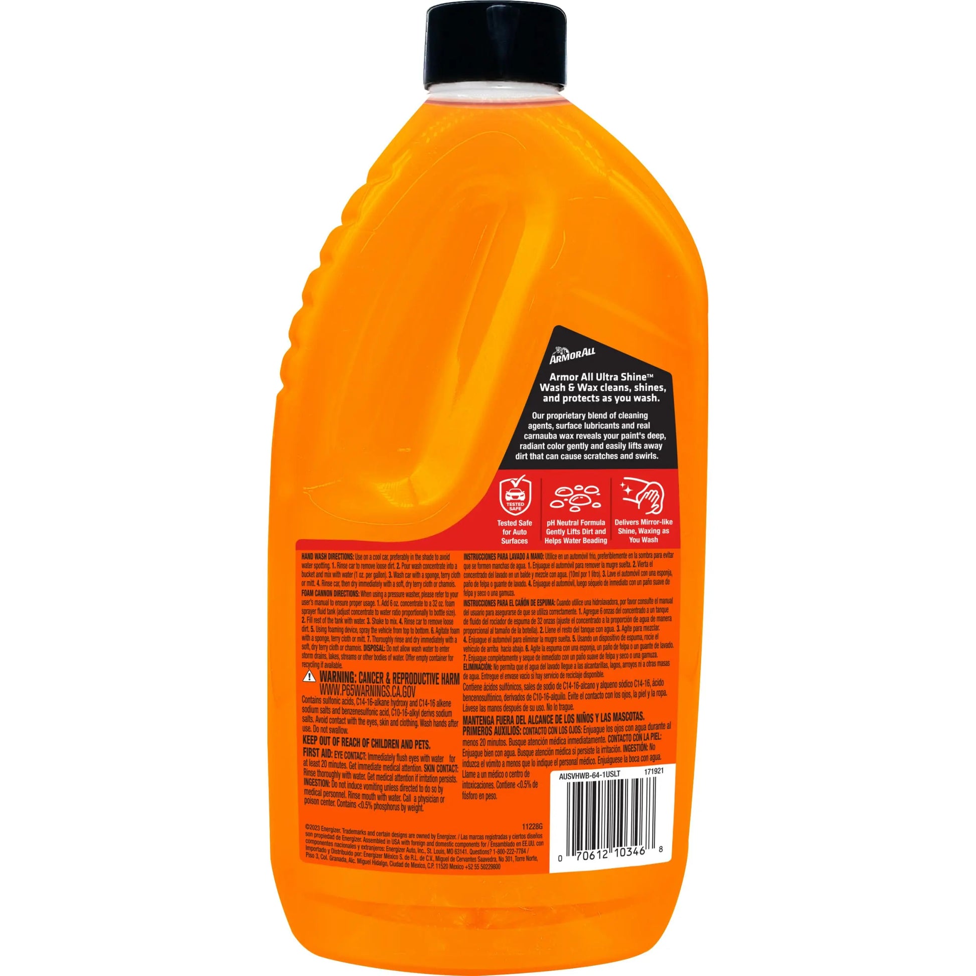 Armor All Ultra Shine Car Wash and Car Wax by Armor All, Cleaning Fluid for Cars, Trucks, Motorcycles, 64 Fl Oz Each