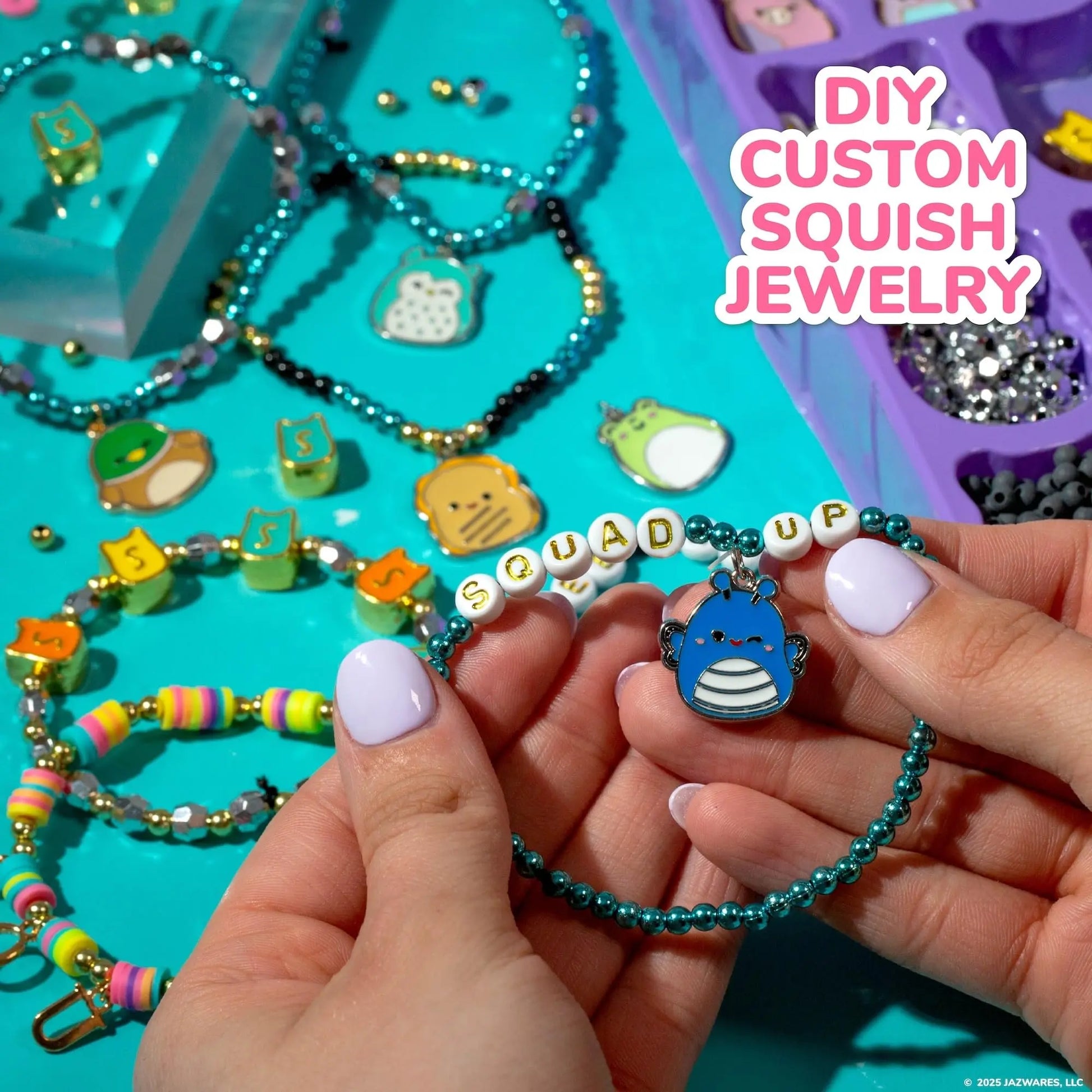 Squishmallows Original Bracelet Design Set, Cute & Friendship Bracelet Kit, Jewelry Making Kit, Charm Bracelet Making Kit, Beading & Jewelry Making, Friendship Bracelet Making Kit