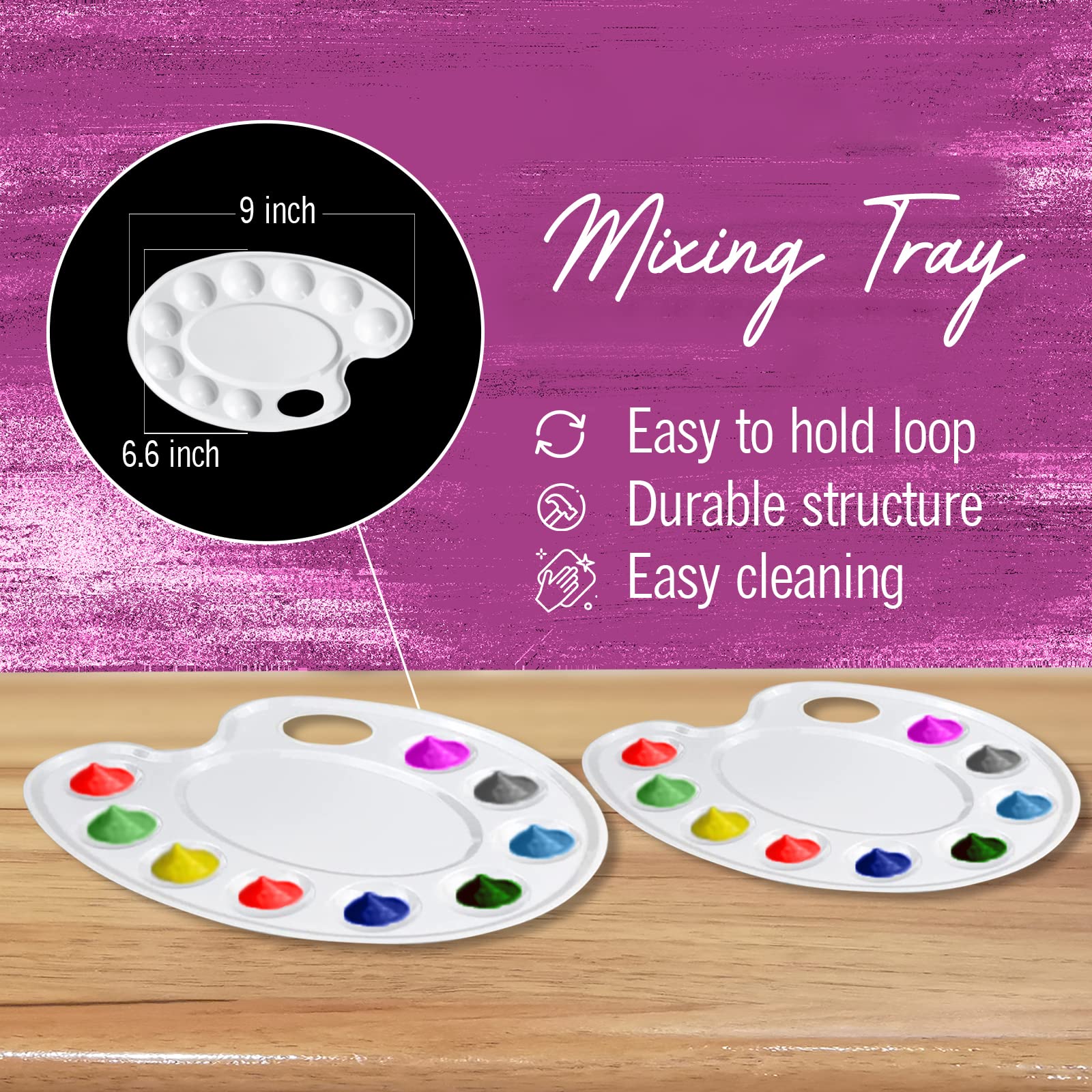 Kids Painting Set, Washable Paint for Kids 10 Colors, 7 Paintbrushes, Paint Palette, Painting Smock, Non Toxic Tempera Paints 2 oz Each,Paints for Toddlers Gifting Bundle Art, Crafts